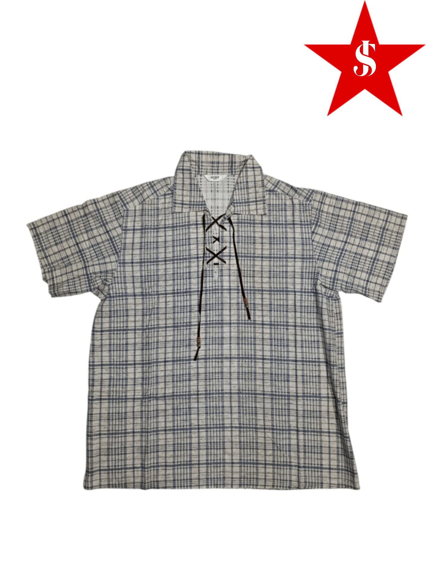 Japanese Brand Short Sleeve Shirt Classic Lace Up Cotton Style Eren Jaeger Size US L / EU 52-54 / 3 - 1 Thumbnail