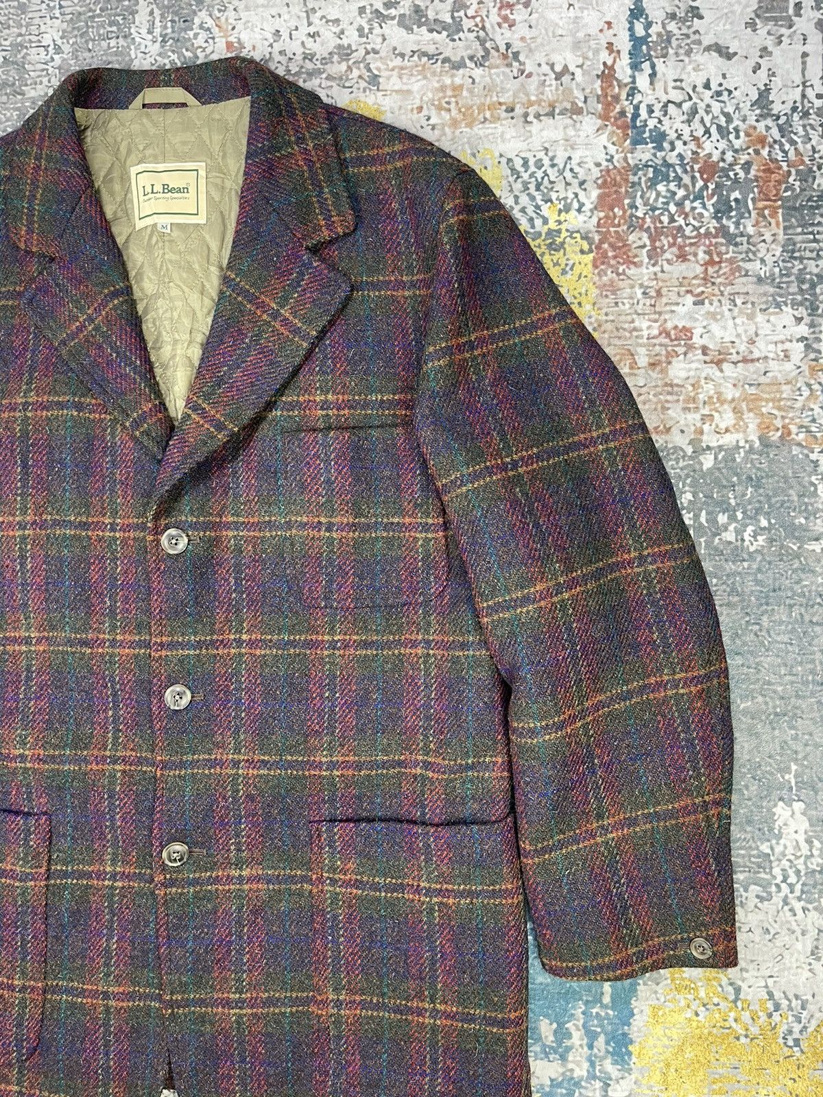 L.L. Bean Vintage LL Bean Checkered Plaid Wool Jackets Size US M / EU 48-50 / 2 - 2 Thumbnail