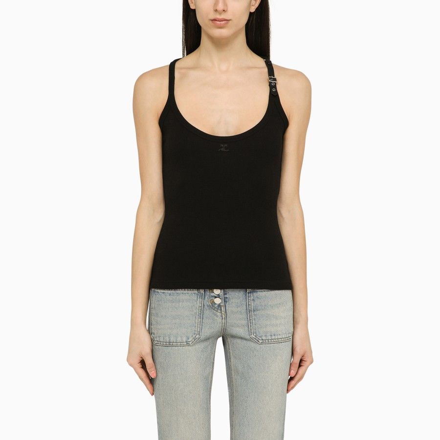 image of Courreges O1D2Blof0224 Tank Top In Black, Women's (Size XS)