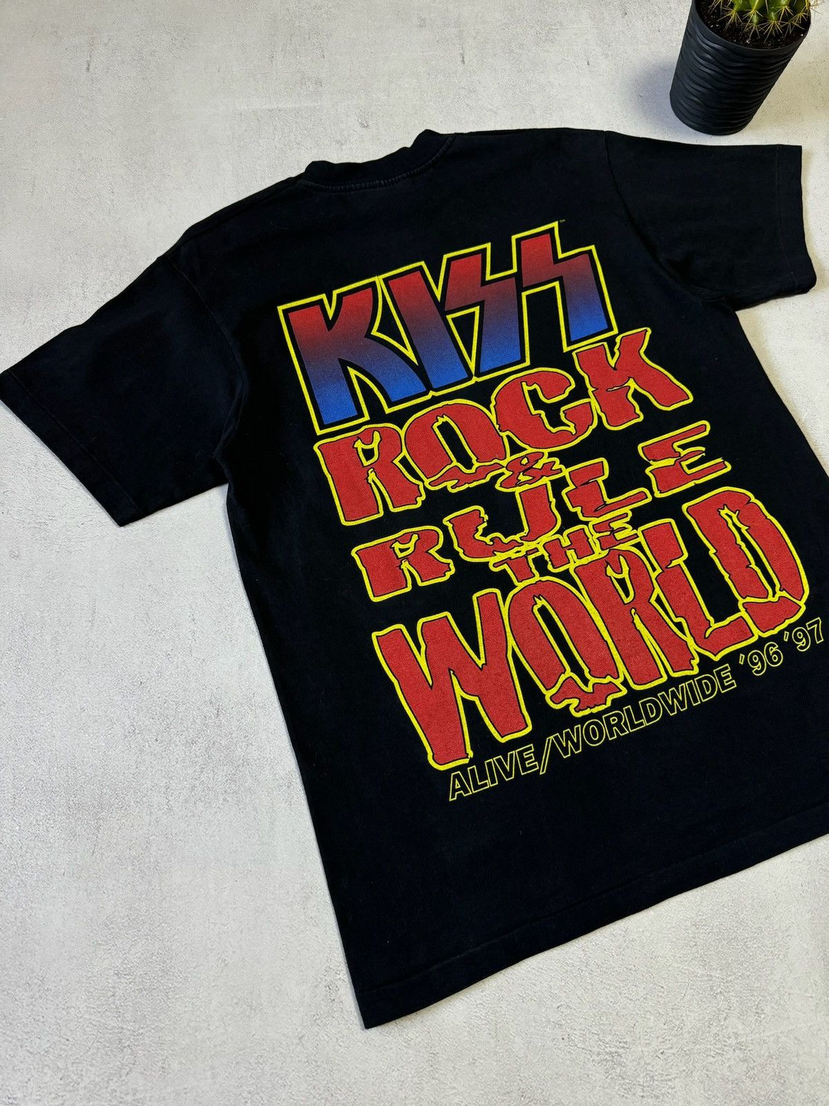 KISS VINTAGE KISS ALIVE TOUR 1996/1997 T SHIRT PROMO ROCK RULE Size US L / EU 52-54 / 3 - 12 Thumbnail