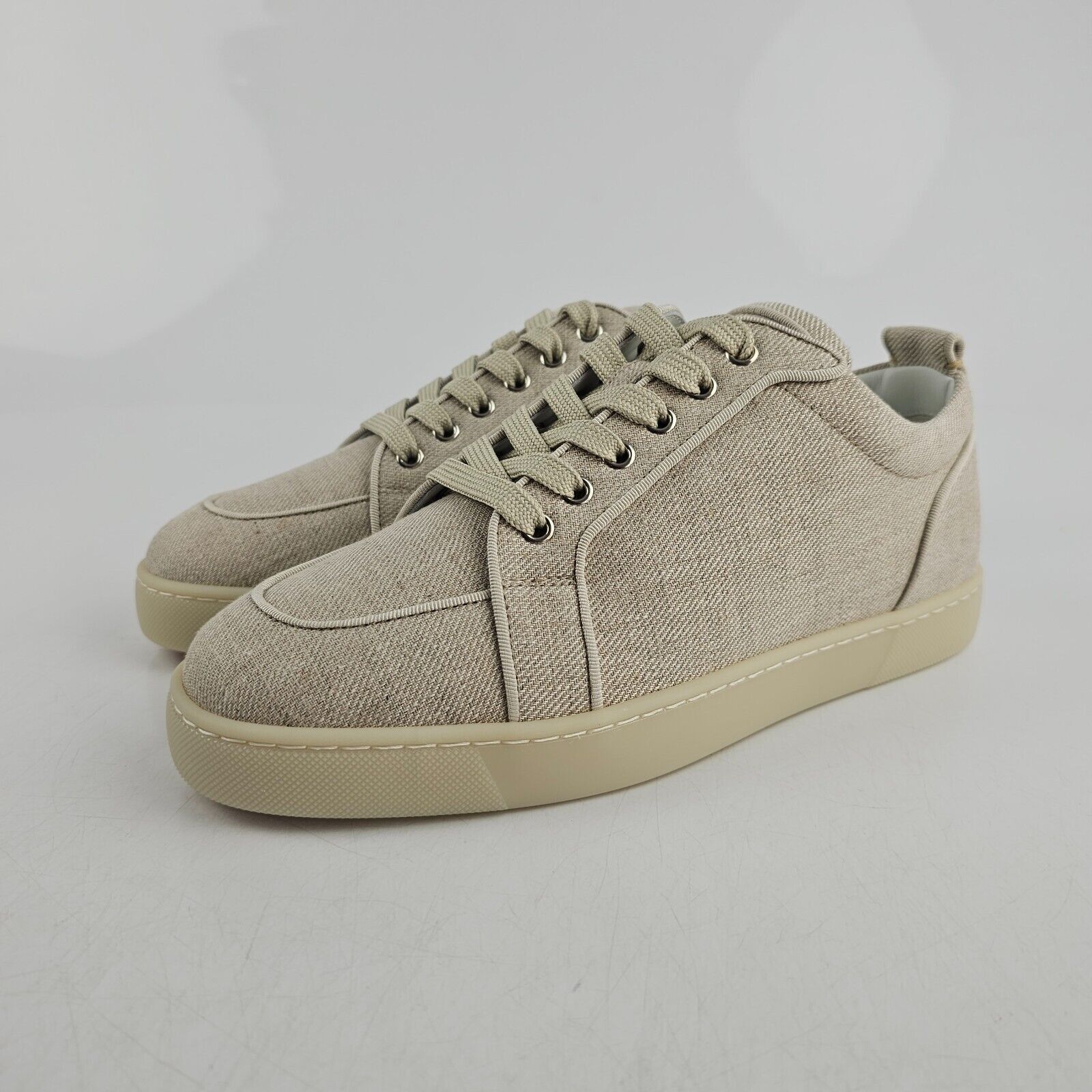 image of Christian Louboutin Rantulow Orlato Beige Low Top Sneakers, Men's (Size 7)