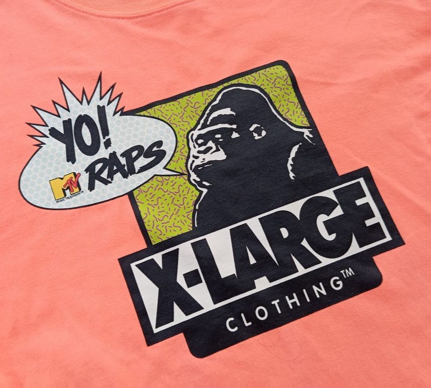 X-LARGE 🦍 XLARGE x MTV Yo Rap 📢📺 Tshirt Streetwear Music Size US M / EU 48-50 / 2 - 1 Thumbnail