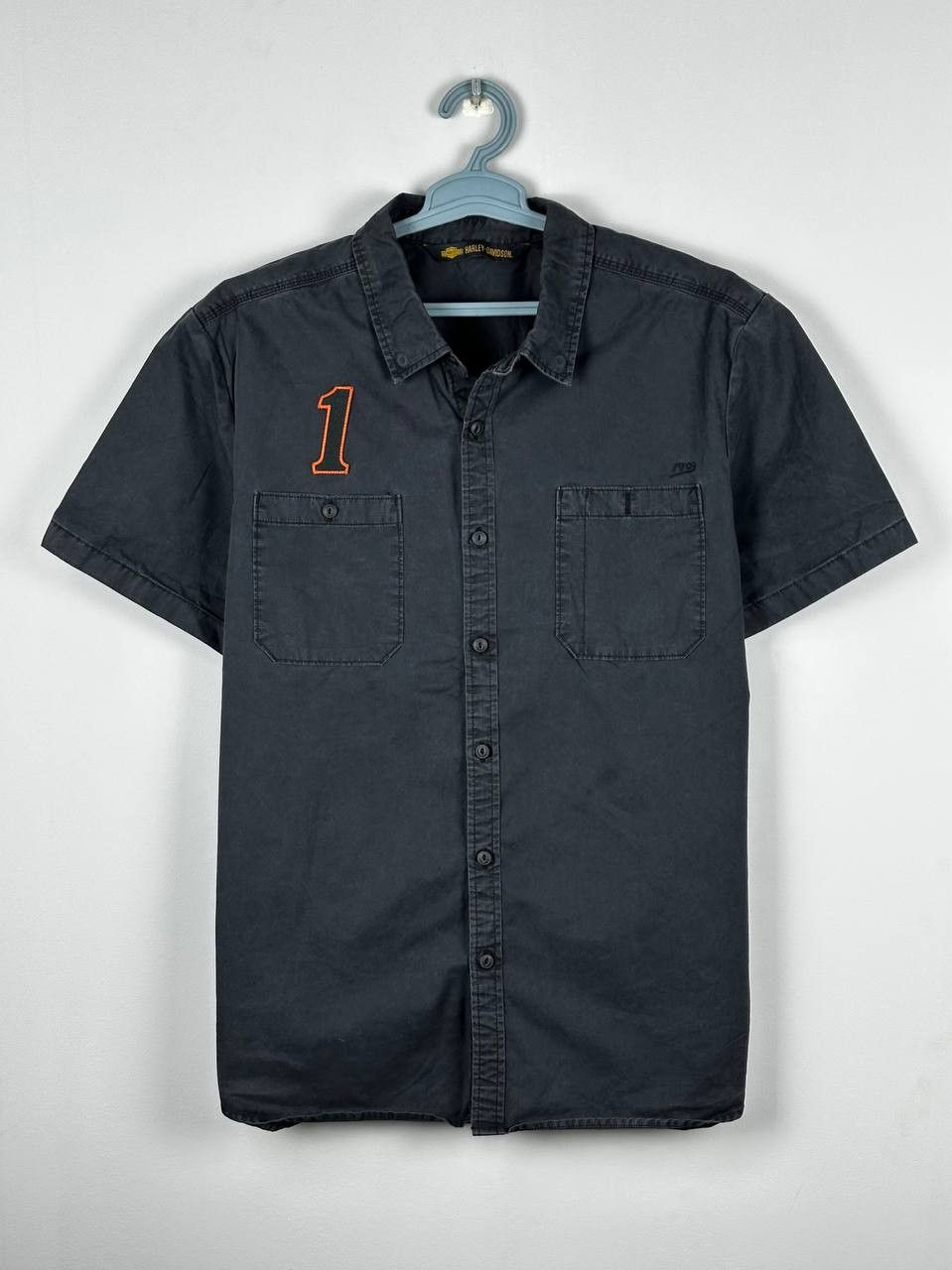 Vintage Vintage Y2K Harley Davidson Shirt Button Up Big Logo Back Size US XL / EU 56 / 4 - 2 Thumbnail
