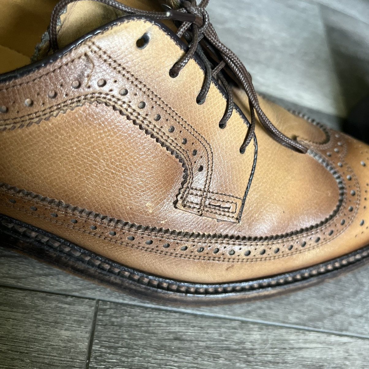 Vintage 1960's Florsheim style imperial brown leather beatle