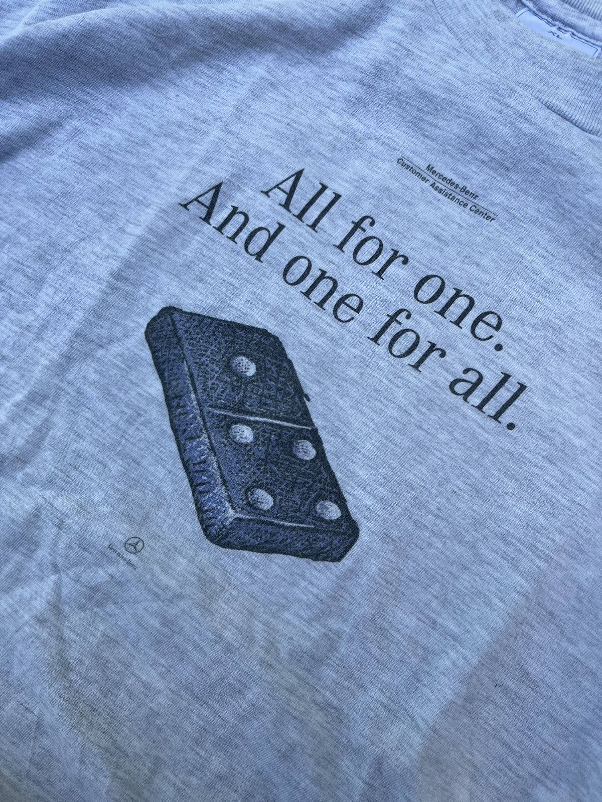 Mercedes-Benz Vintage Mercedes Tee t-shirt logo „All for one” Hanes Heavy Size US L / EU 52-54 / 3 - 3 Thumbnail
