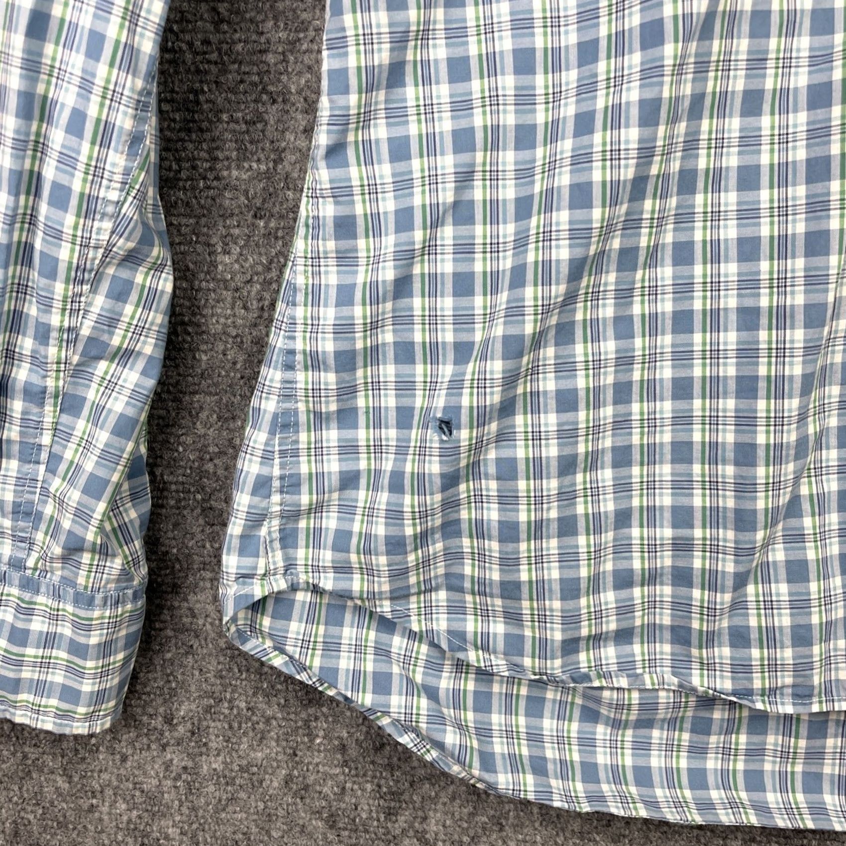 Vintage J. Press Shirt Mens Large Blue Button-Down Long Sleeve Check Pattern Size US L / EU 52-54 / 3 - 2 Thumbnail