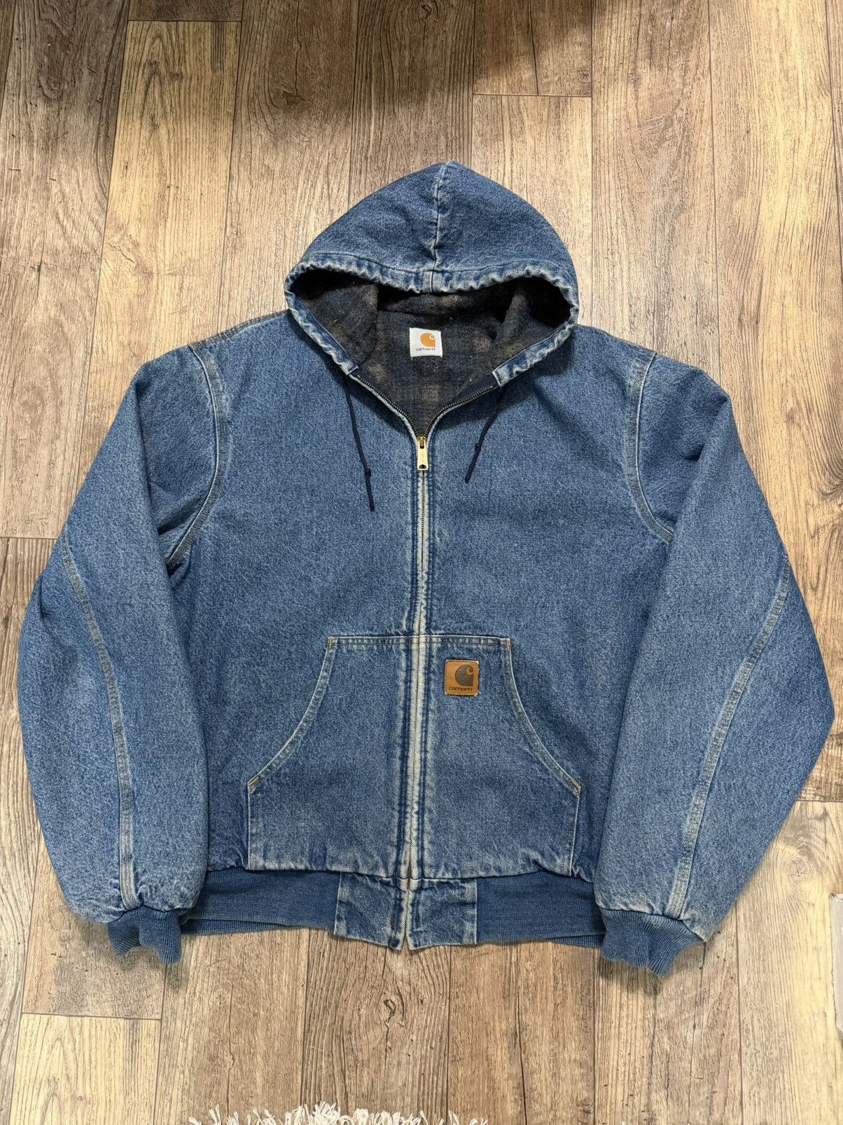 Carhartt Vintage Carhartt Denim Hooded Jacket Mens XL ASAP Rocky Size US XL / EU 56 / 4 - 1 Thumbnail
