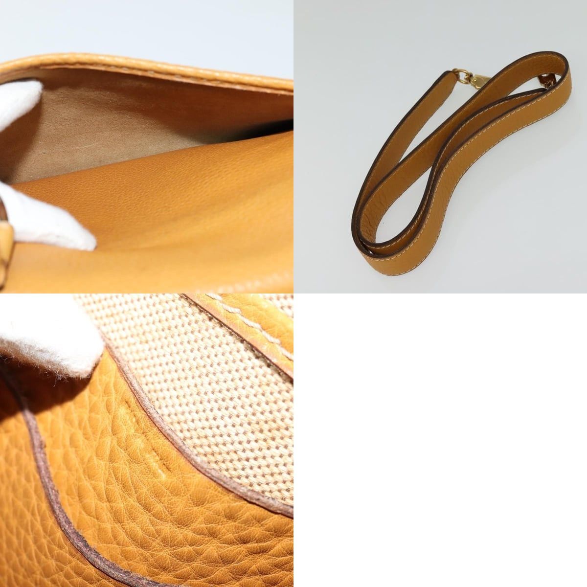 Celine CELINE Hand Bag Leather Yellow Size ONE SIZE - 13 Thumbnail