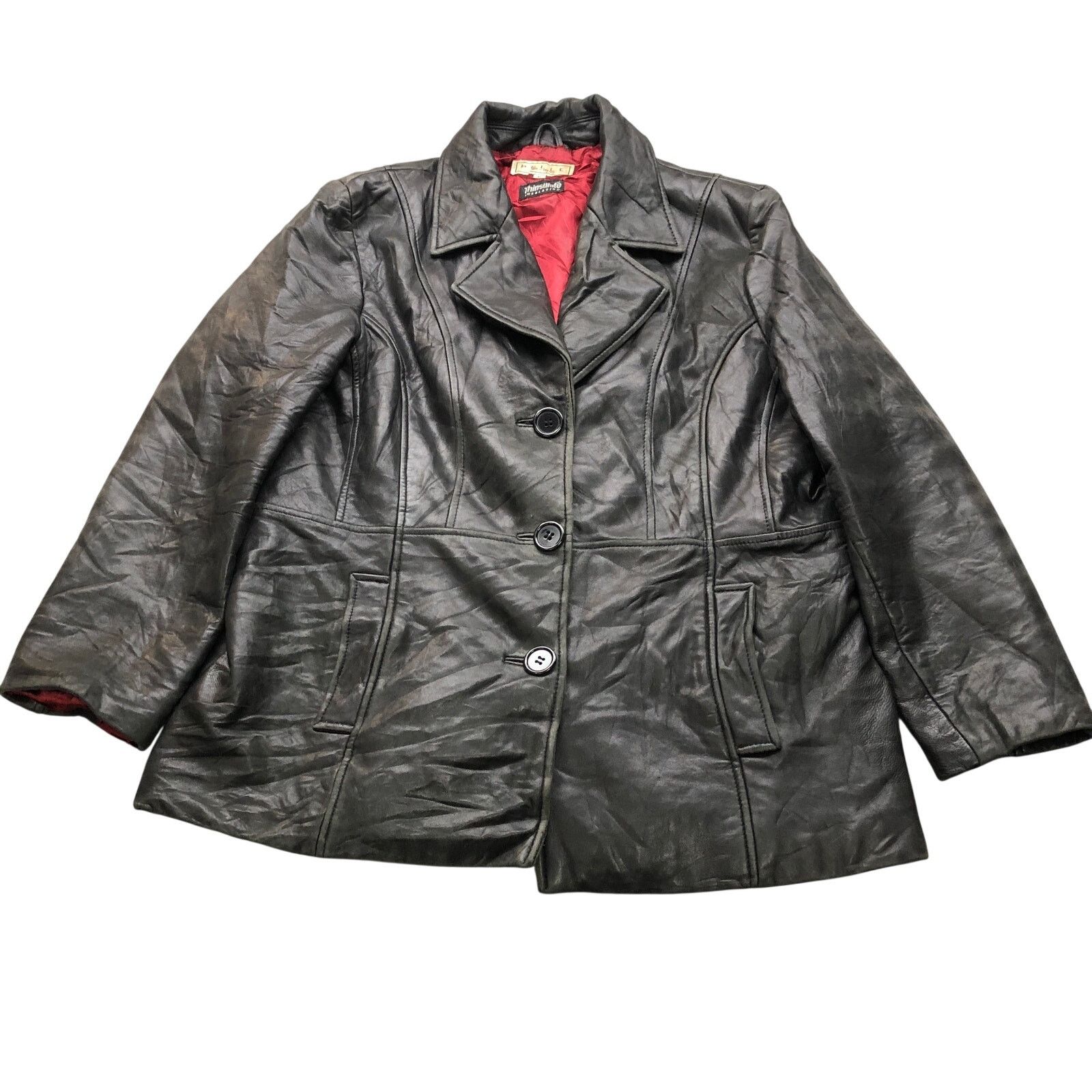 Other Vintage Pelle Studio Thinsulate Leather Jacket Womens XL Size XL / US 12-14 / IT 48-50 - 1 Thumbnail