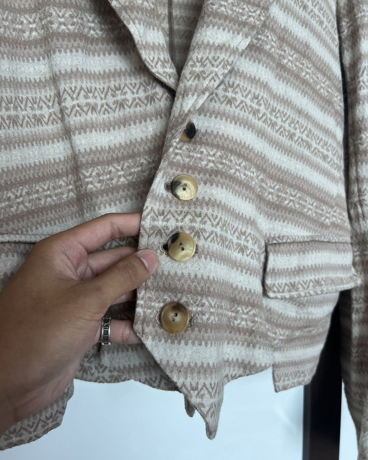 Number (N)ine Number (N)ine SS08 “Birds” Fair Isle Jacket Size US M / EU 48-50 / 2 - 5 Thumbnail