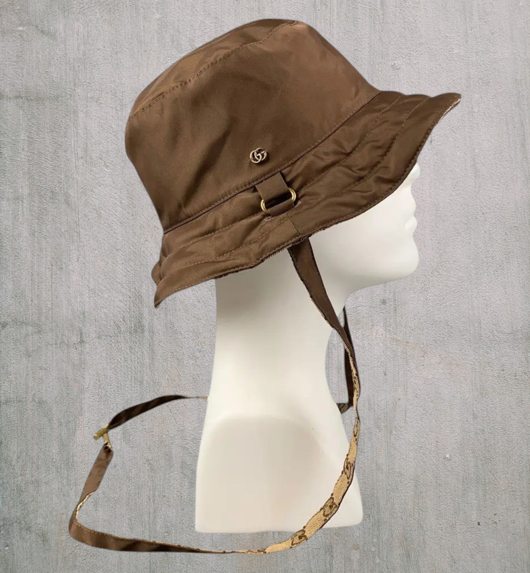 Gucci Gucci GG Monogram Stripe Reversible Bucket Hat Size ONE SIZE - 6 Thumbnail