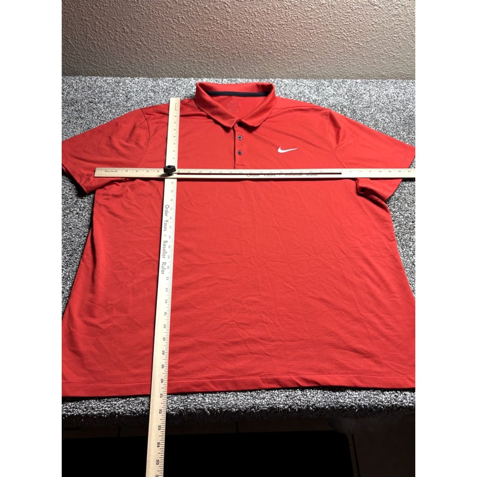 Nike Nike Polo Shirt Mens 3XL Red Dri-FIT Solid Golf Casual Top Size US XXL / EU 58 / 5 - 4 Thumbnail