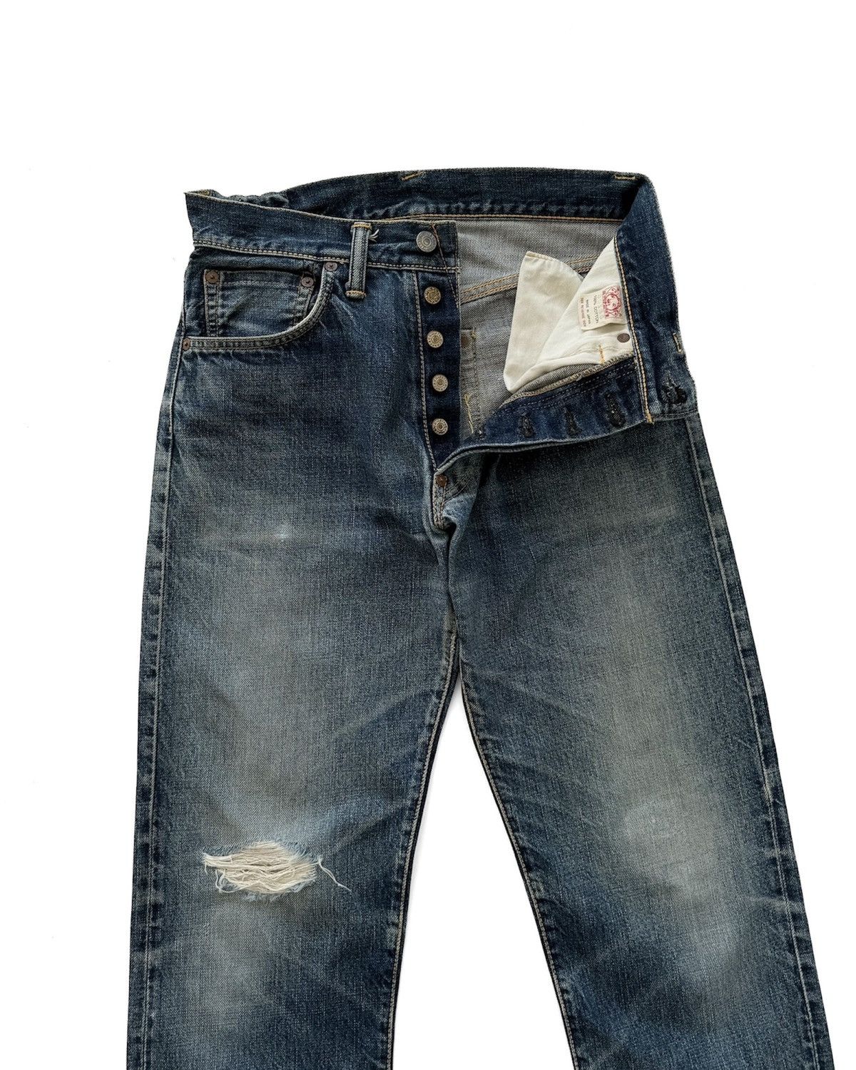 Evisu Vintage00s EVISU SELVEDGE DENIM JEANS Size US 29 - 5 Thumbnail