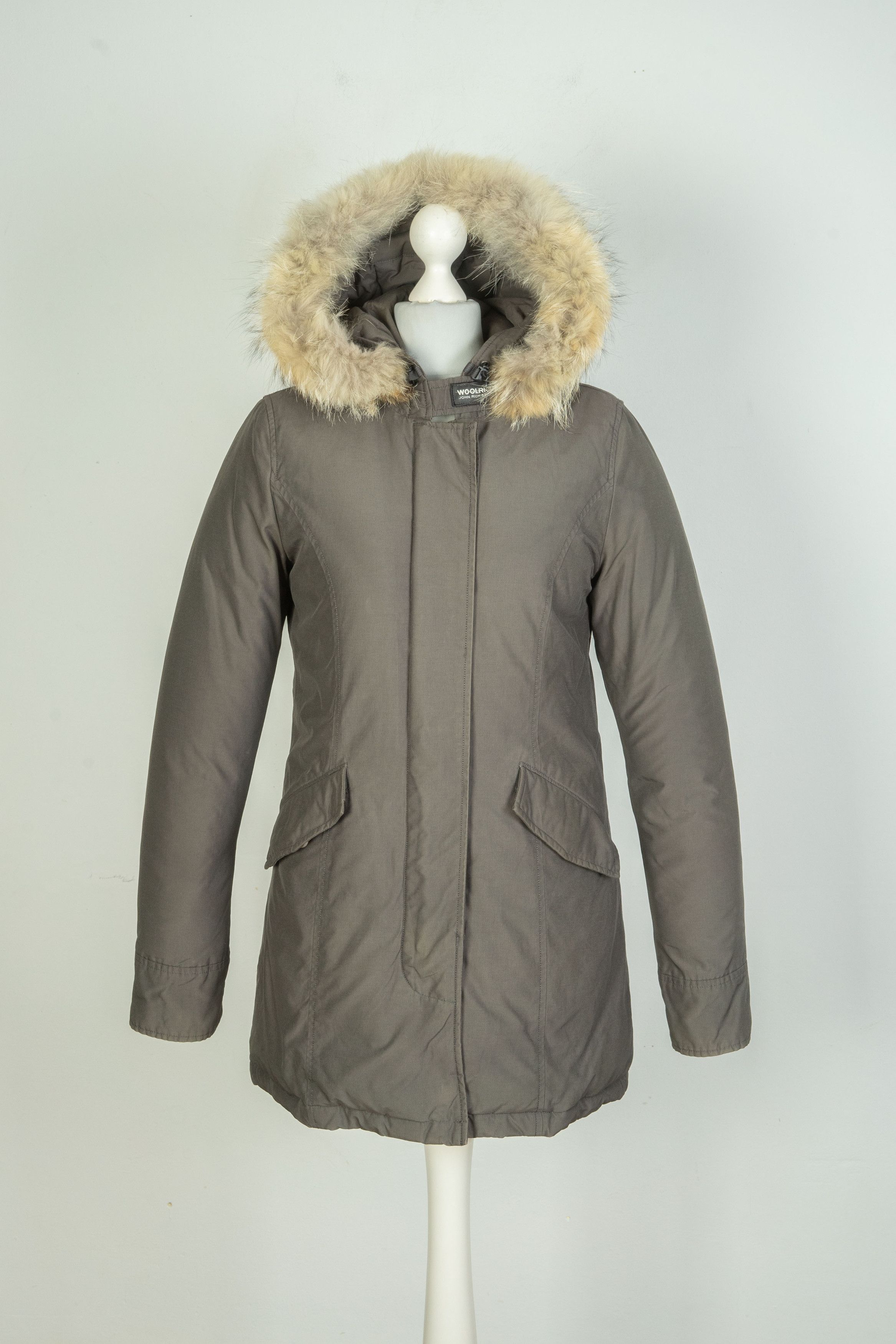 image of Woolrich John Rich Bros Woolrich Arctic Parka Jacket in Grey, Women's (Size Small)