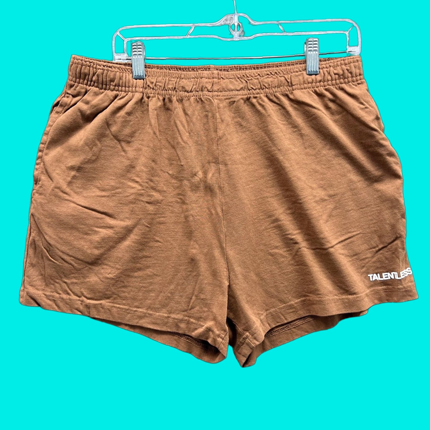 Talentless Talentless Shorts Mens XL Brown Cotton Sweat Casual Elastic Waist 4 Inseam Size US 36 / EU 52 - 1 Thumbnail