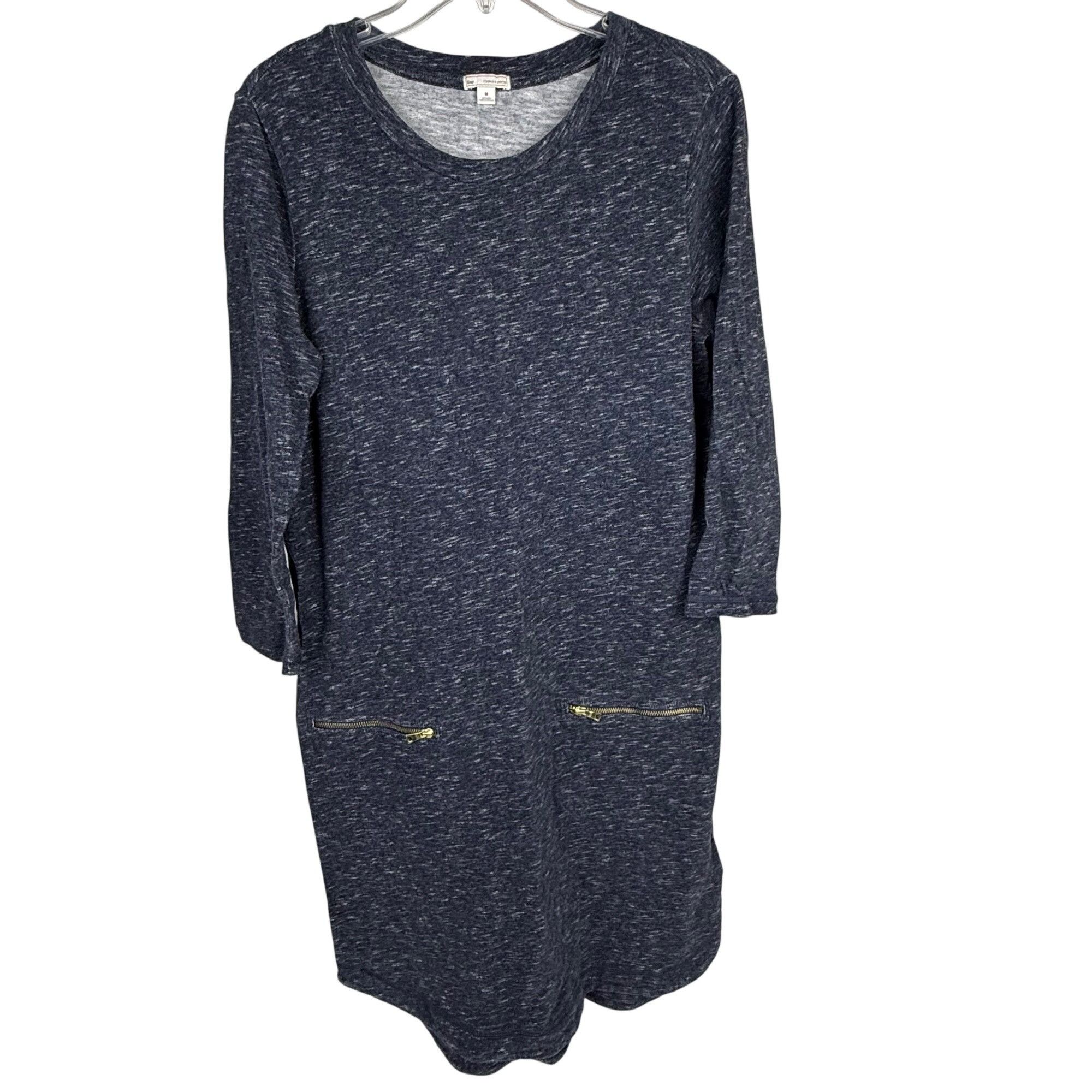 Gap Gap Women's Jersey-Knit 3/4-Sleeve Shirttail Zip-Pocket Dres Size M / US 6-8 / IT 42-44 - 1 Thumbnail