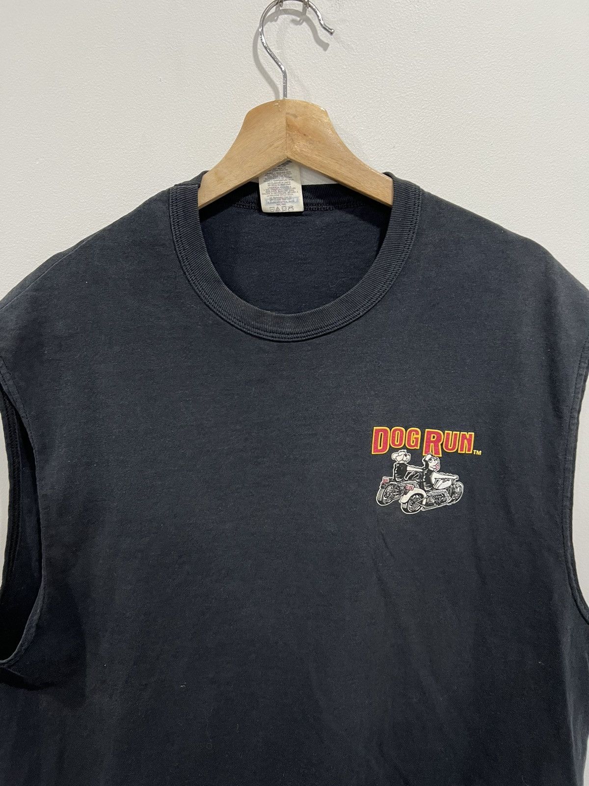 Japanese Brand × Vintage Vintage Dog Run Sleeveless Biker Tee Shirt motorcycle Size US XL / EU 56 / 4 - 4 Thumbnail