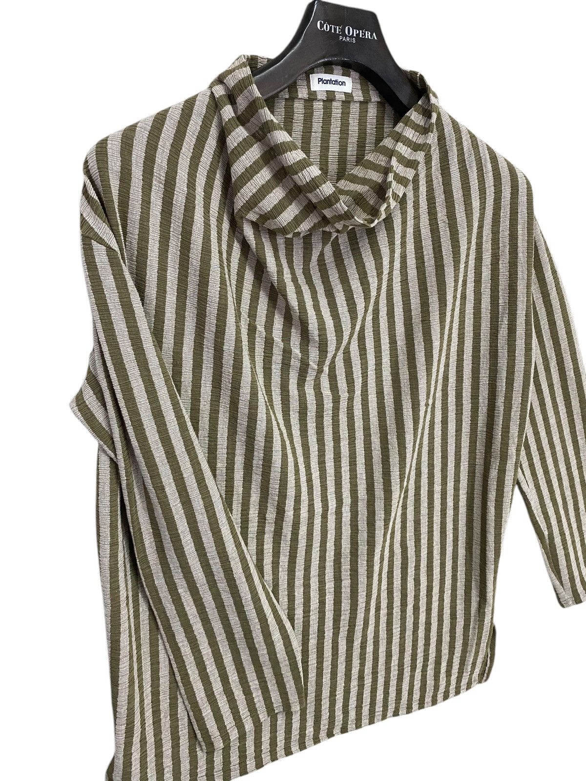 Designer × Issey Miyake × Japanese Brand Vintage Issey miyake platation shirt striped pleats style Size M / US 6-8 / IT 42-44 - 4 Thumbnail