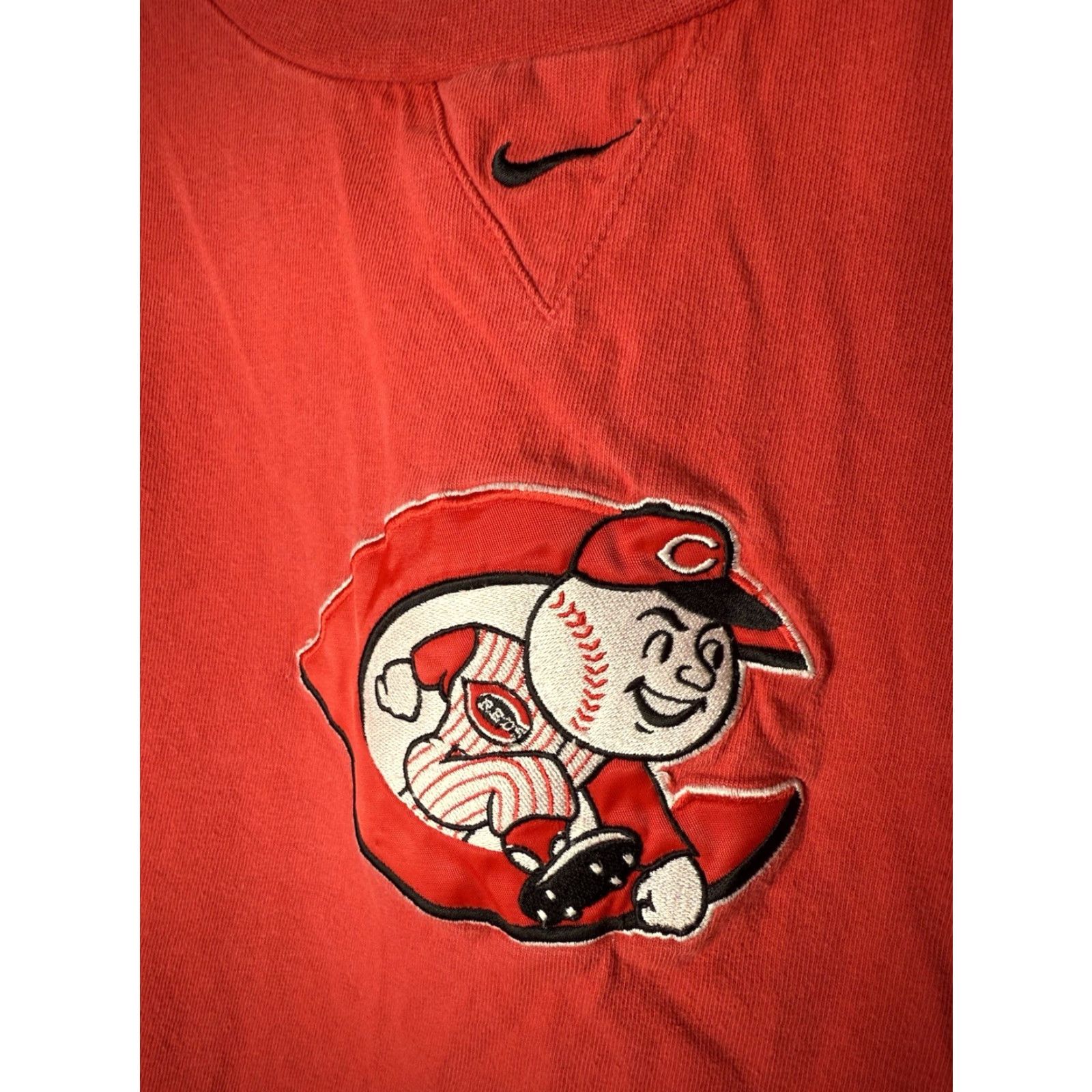 Nike Nike Mens Cincinnati Reds XL Baseball Heavyweight Embroidered T Shirt Y2K Mr Red Size US XL / EU 56 / 4 - 4 Thumbnail