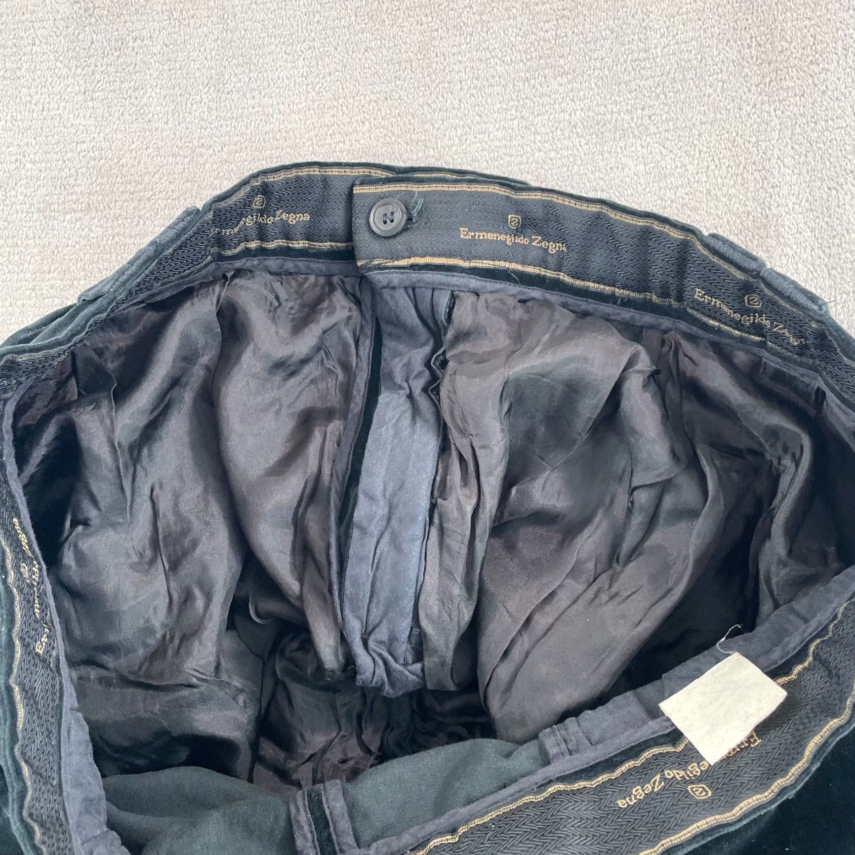 Ermenegildo Zegna Ermenegildo Zegna Pants Men 38x34 Black Velvet Straight Leg Italy Made Size US 38 / EU 54 - 5 Thumbnail