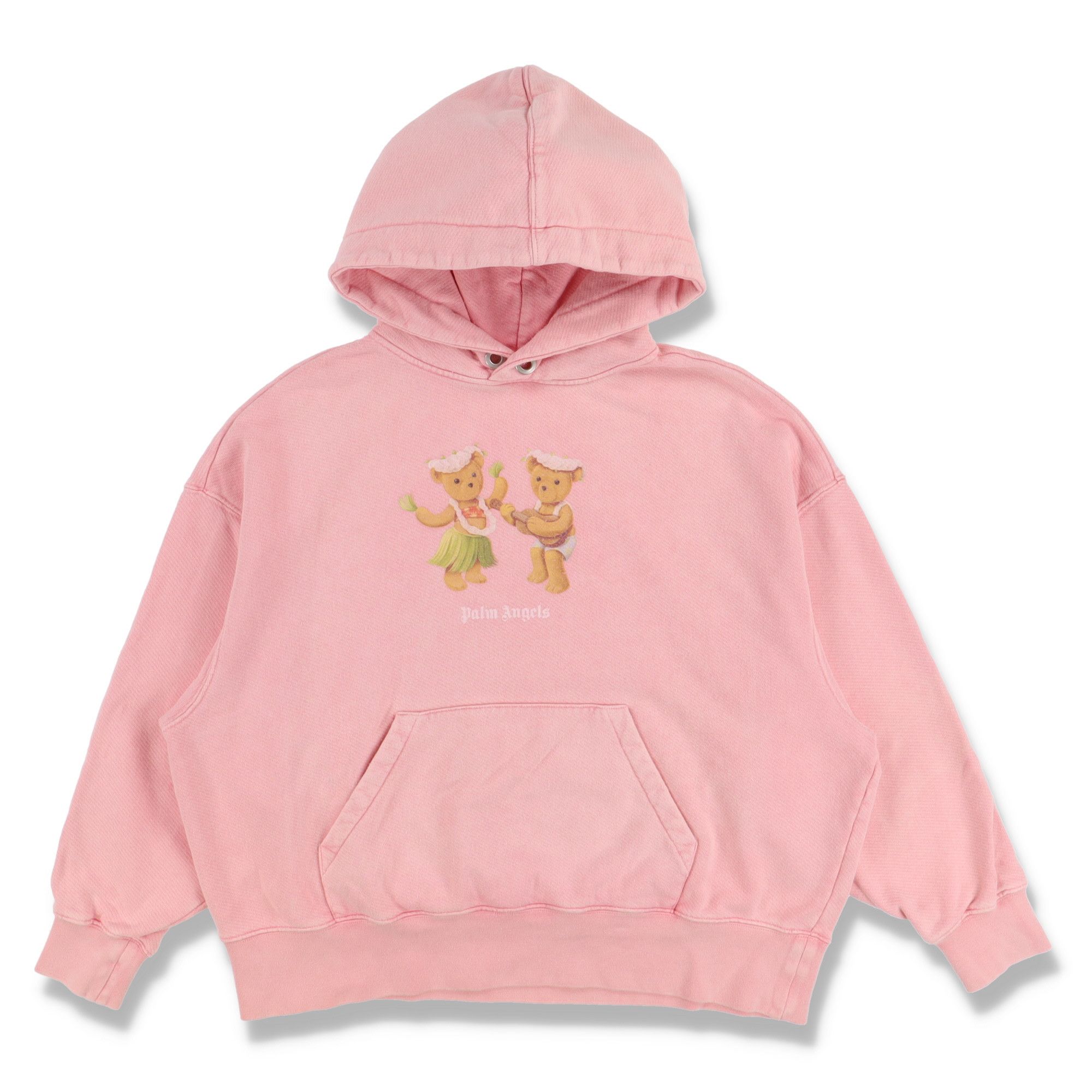 Palm Angels Pink Dancing Bears Logo Oversized Hoodie Size L / US 10 / IT 46 - 2 Thumbnail