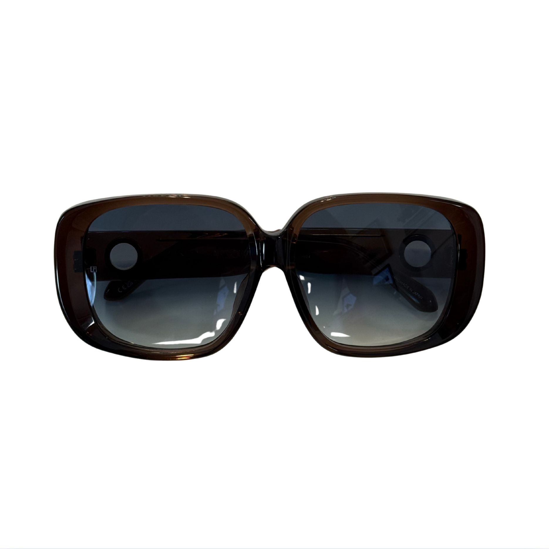 Linda Farrow Linda Farrow Astrid Oversized Sunglasses Brown Aqua $570 NEW Size ONE SIZE - 4 Thumbnail
