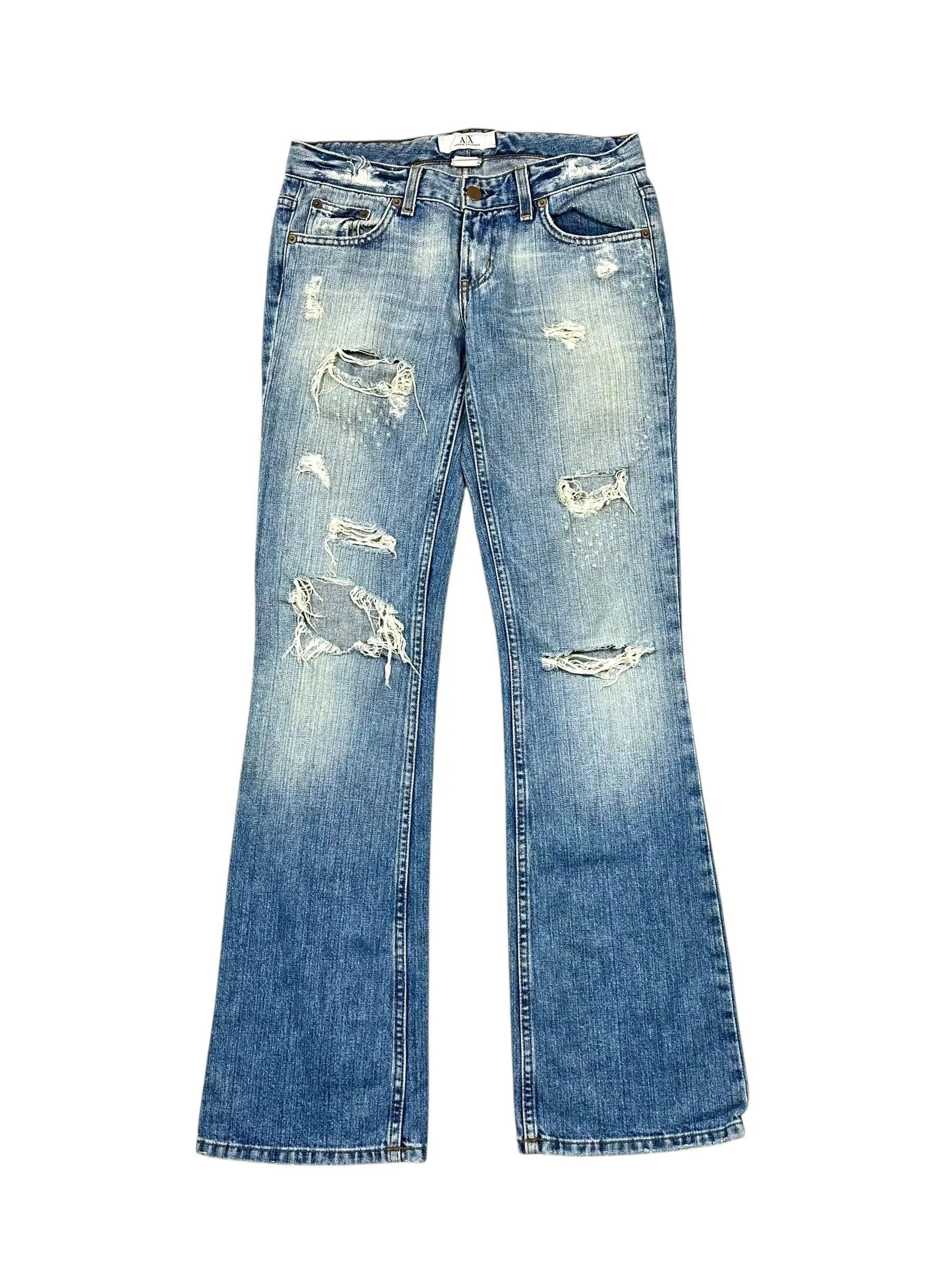 Armani Armani distressed vintage straight jeans Size US 30 / EU 46 - 1 Thumbnail