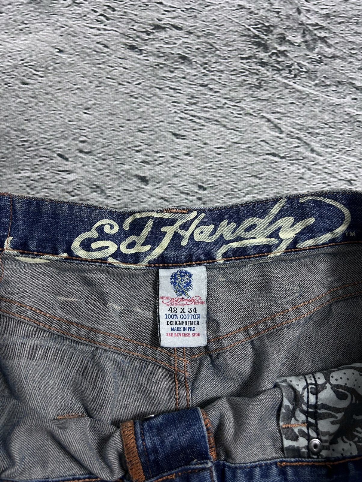 Ed Hardy Ed Hardy Christian Audigier vintage jeans big logo pants Size US 42 / EU 58 - 6 Thumbnail