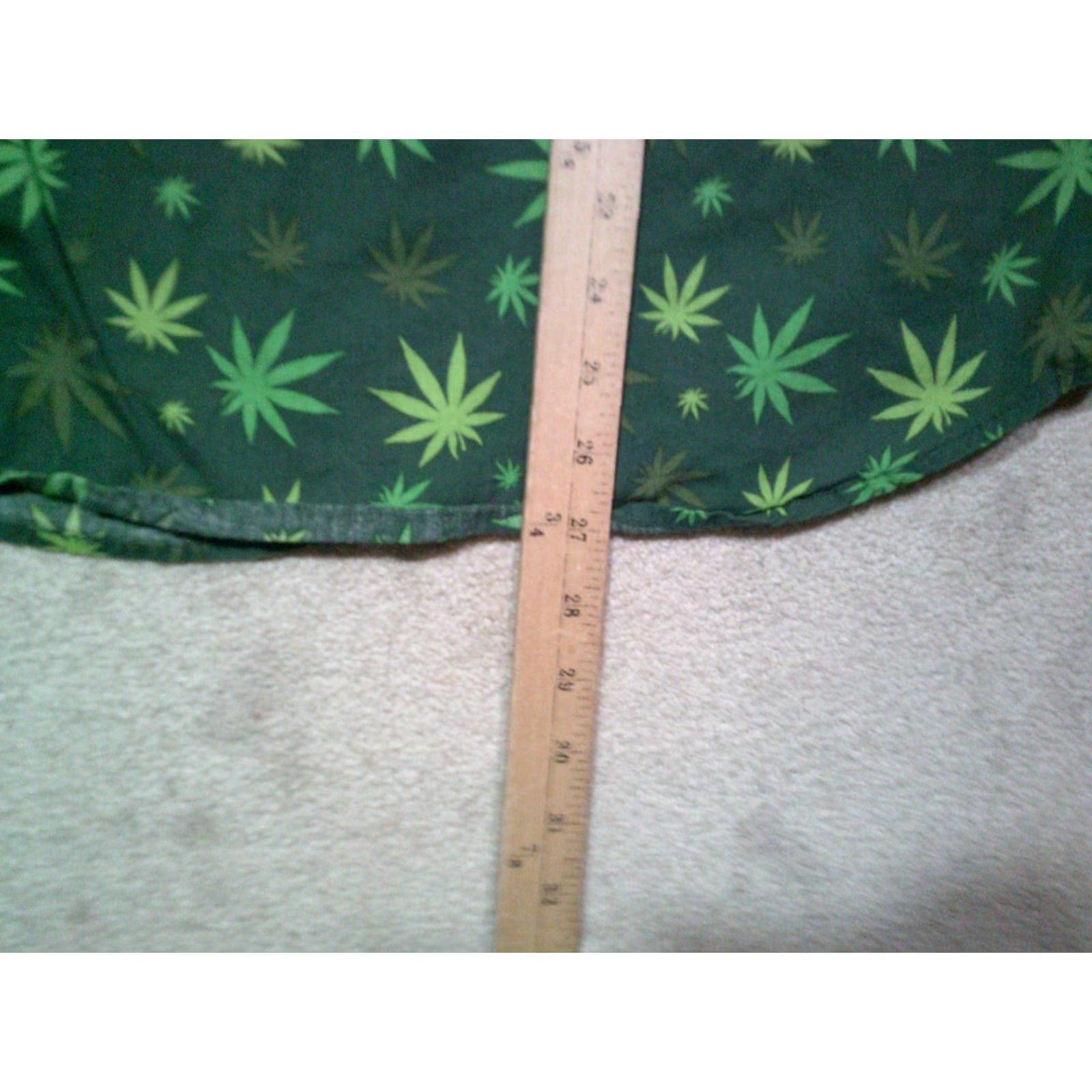 Vintage Spencers Weed Leaf Marijuana Button Up Shirt Mens Medium Green AOP Size US L / EU 52-54 / 3 - 6 Thumbnail
