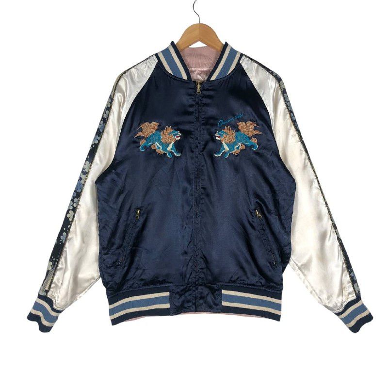 Japanese Brand × Vintage Vintage Oniwasoto Sukajan Reversible Varsity Jacket Size US L / EU 52-54 / 3 - 1 Thumbnail