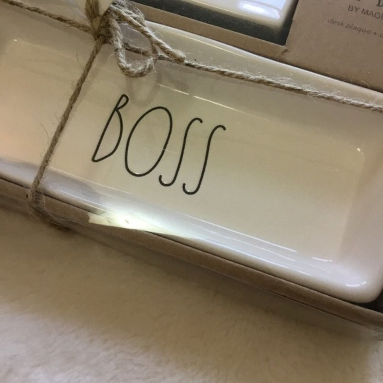 Other Rae Dunn White "YOU GOT THIS" and "BOSS" Desk Set Size ONE SIZE - 2 Thumbnail