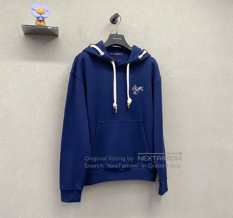 Louis Vuitton Louis Vuitton Navy embroidered hooded sweatshirt Size US XS / EU 42 / 0 - 4 Thumbnail