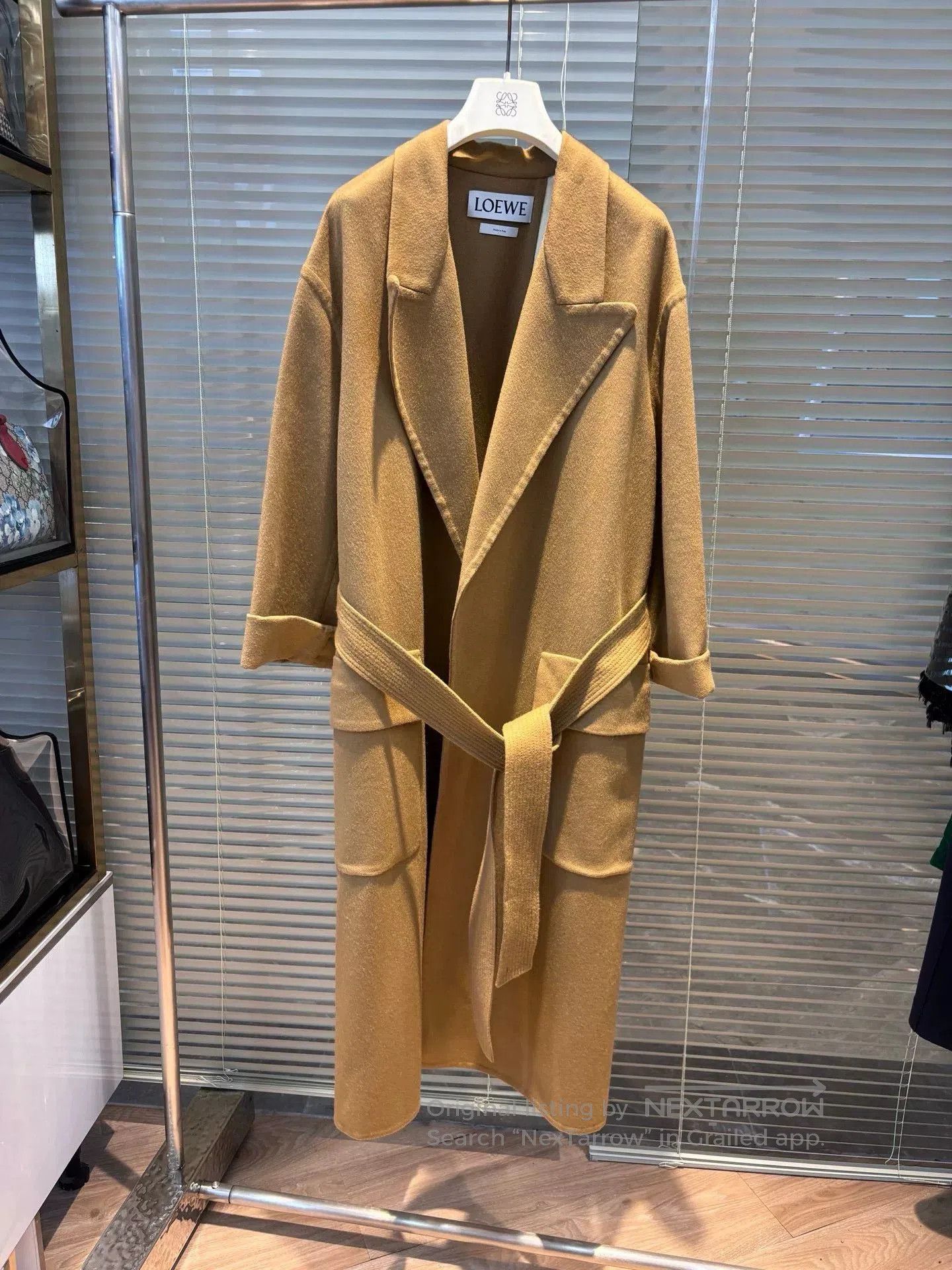 Loewe Loewe Camel Floral Wool Coat. Size US S / EU 44-46 / 1 - 1 Thumbnail