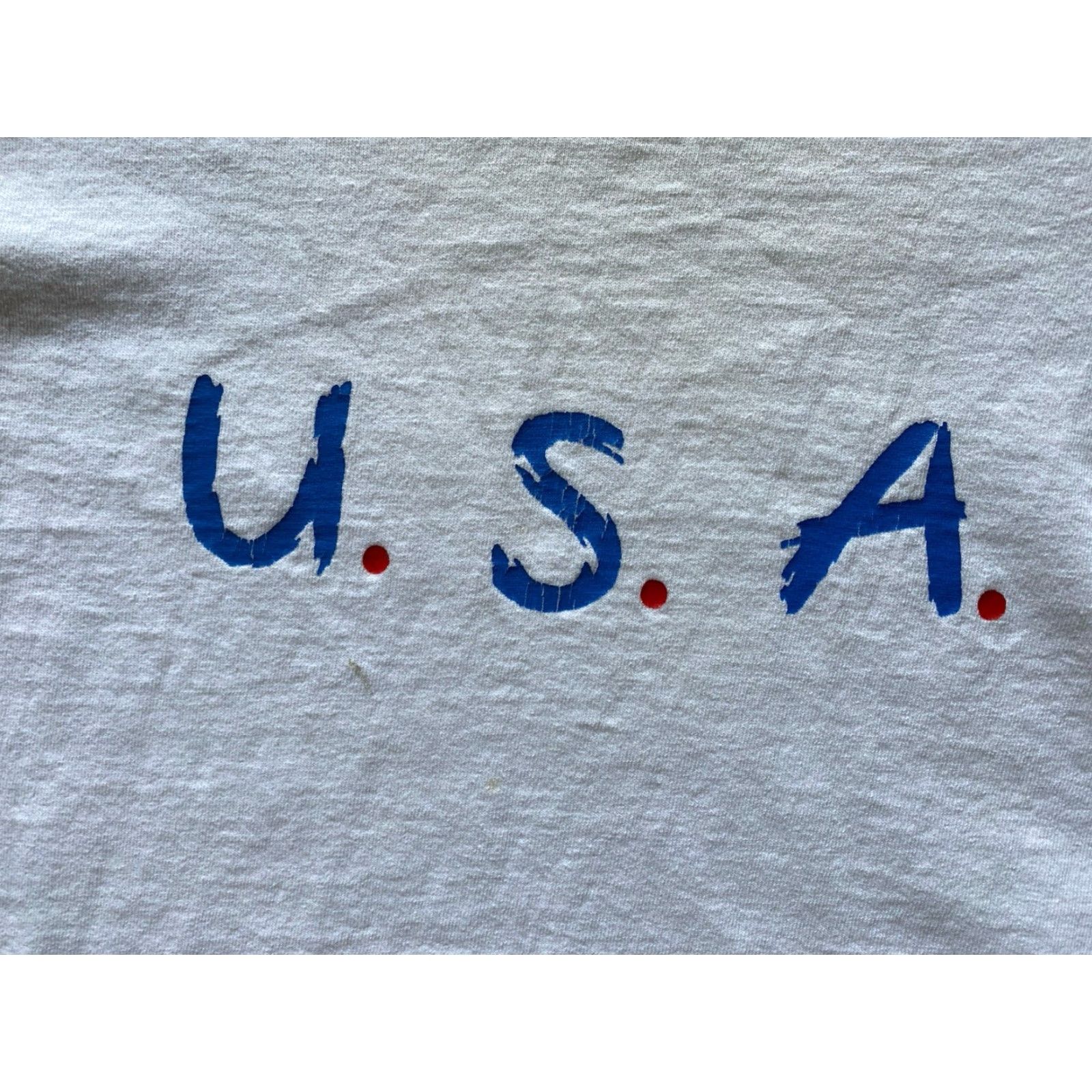 Vintage VINTAGE Oneita Long Sleeve Shirt USA Men’s Medium White Flaws Wear 90s shirt Mens Size US M / EU 48-50 / 2 - 5 Thumbnail