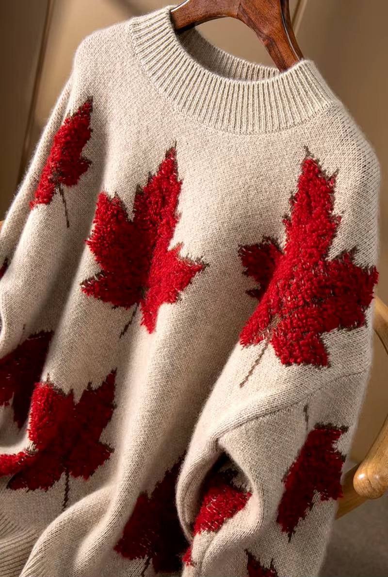 Japanese Brand × Vintage knit fall sweater with a round neckline Size US XL / EU 56 / 4 - 7 Thumbnail