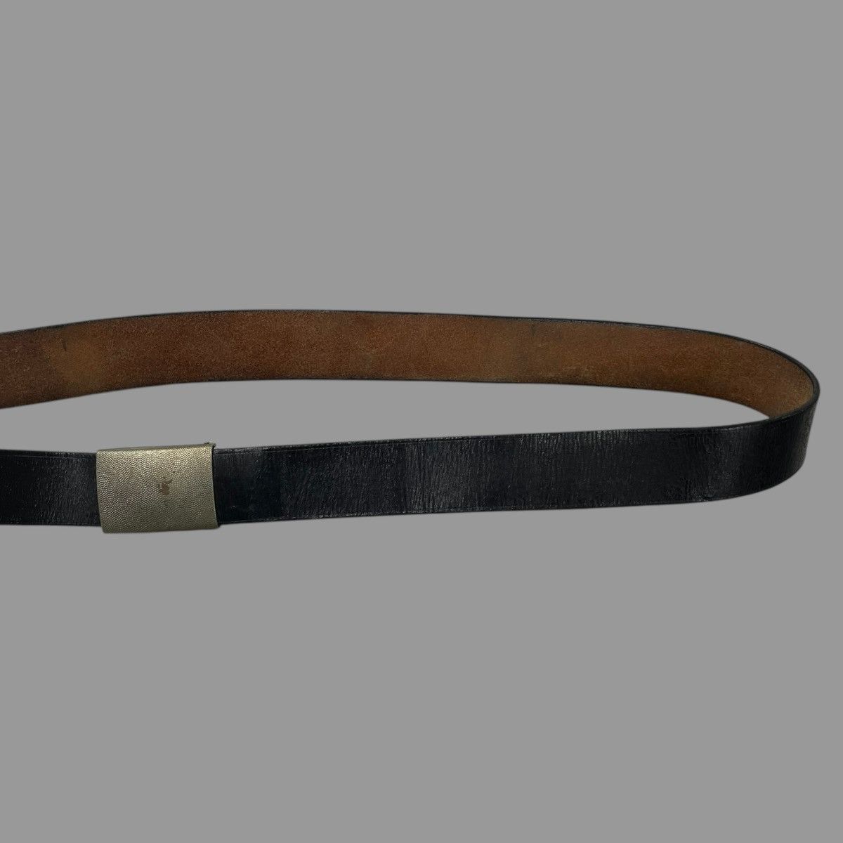 Vintage Vintage 1980s leather Swedish military belt Size 36 - 2 Thumbnail