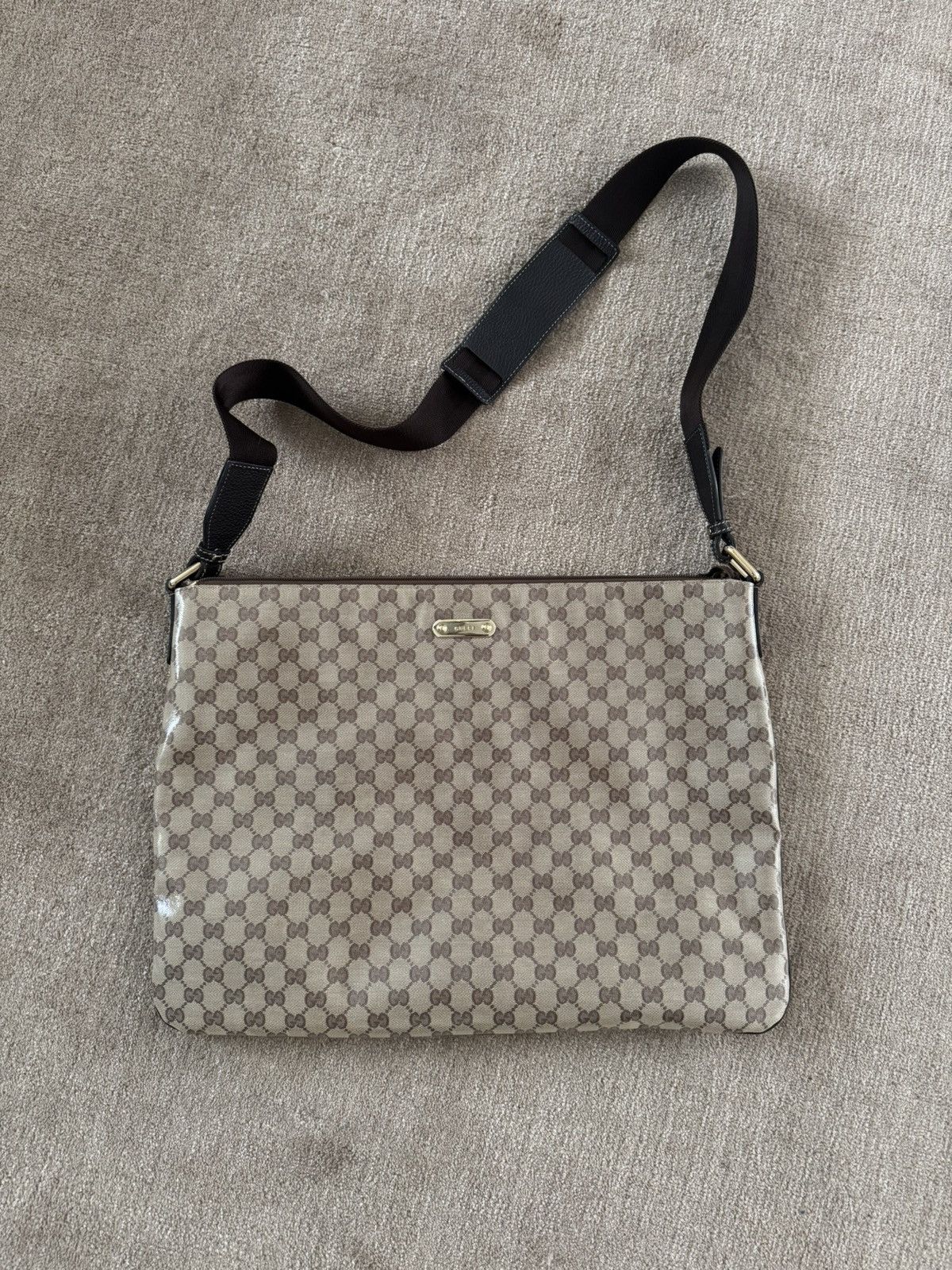 Gucci Gucci Crystal Canvas Messenger Bag Size ONE SIZE - 1 Thumbnail