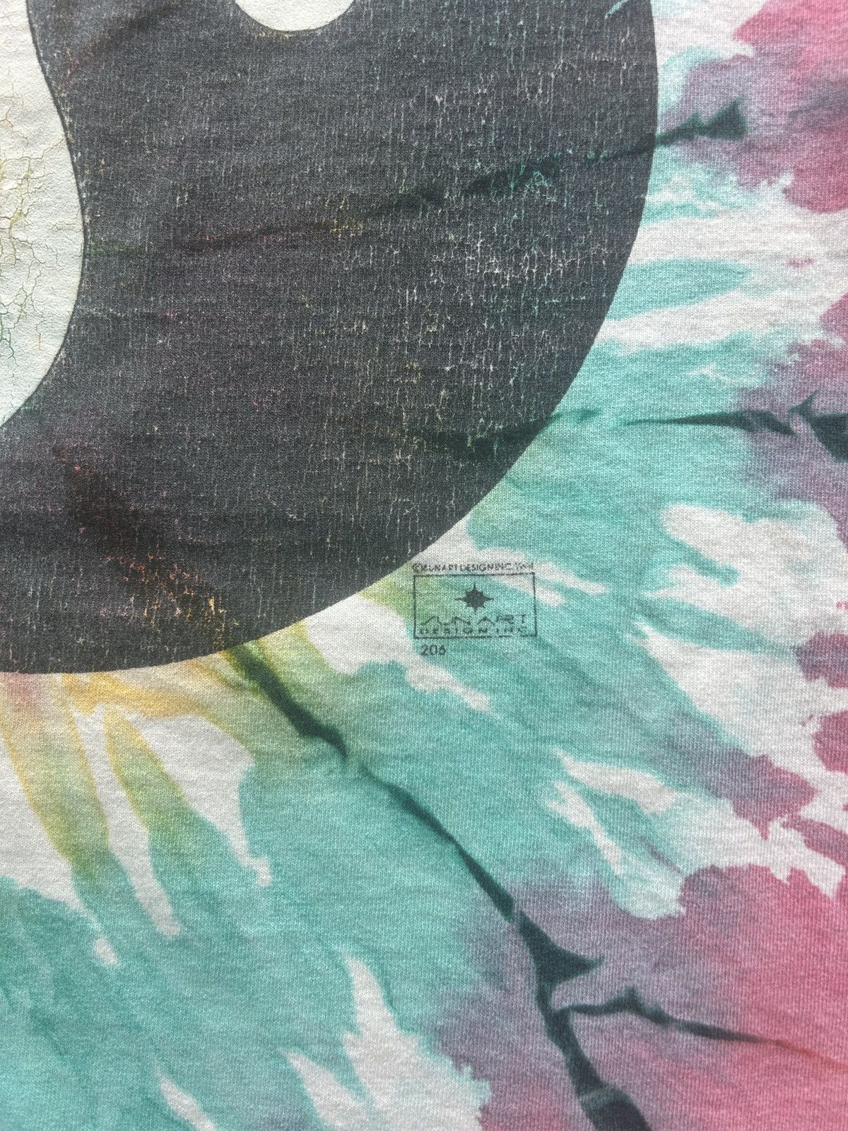 Vintage Vintage 90s Tie Dye Yin Yang Graphic Tee Size US XL / EU 56 / 4 - 3 Thumbnail