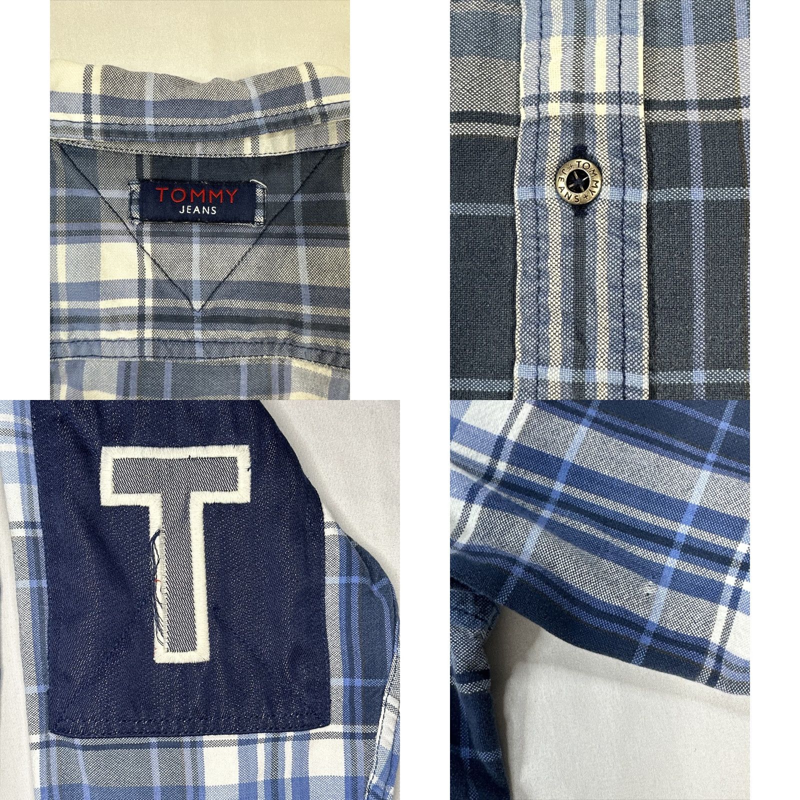 Tommy Hilfiger VINTAGE Tommy Hilfiger Shirt Men Blue Button Collar Knit Flannel Elbow Patches Pocket Long Sleeve Size L Regular Classic Size US L / EU 52-54 / 3 - 8 Thumbnail