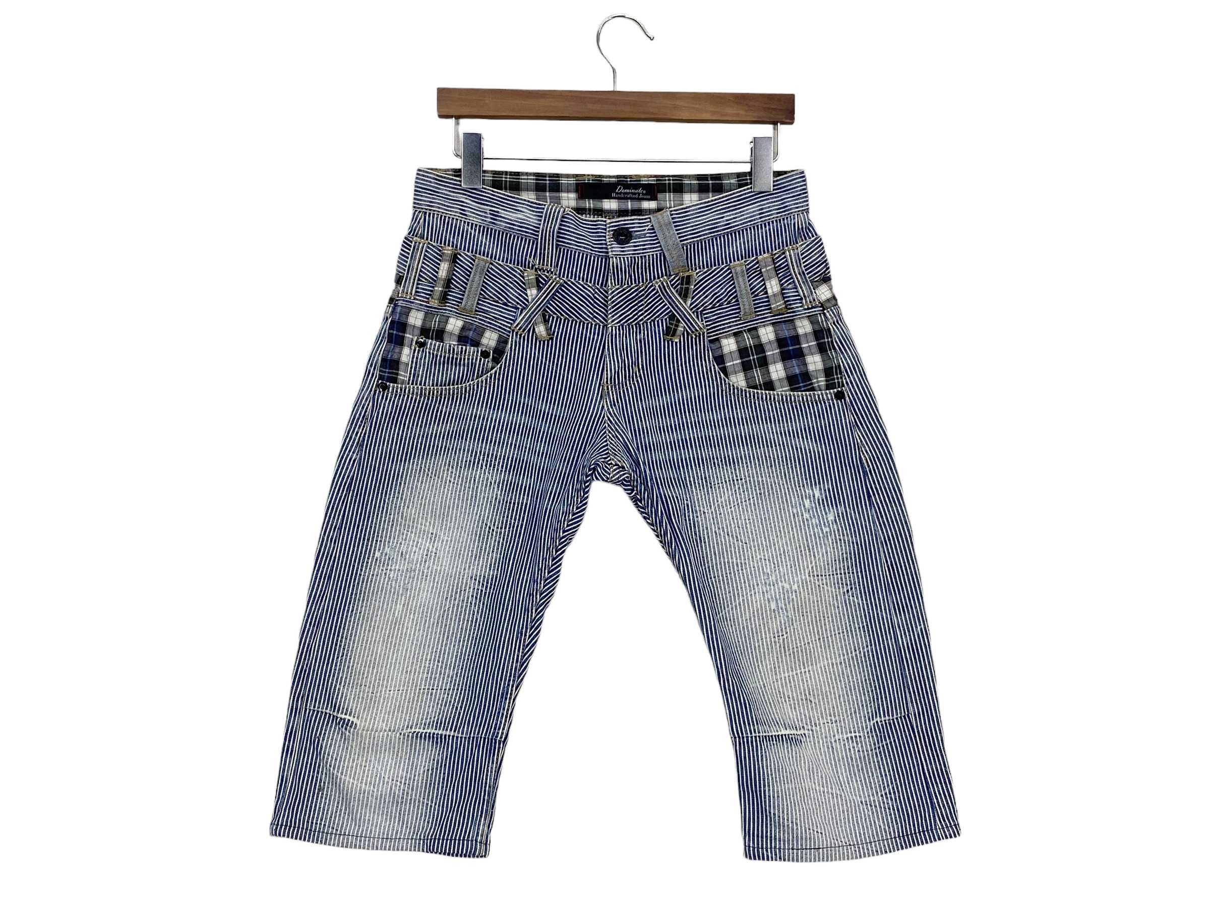 Other Dominates Stripes Hickory Double Waist Distressed Jeans Size US 31 - 2 Thumbnail