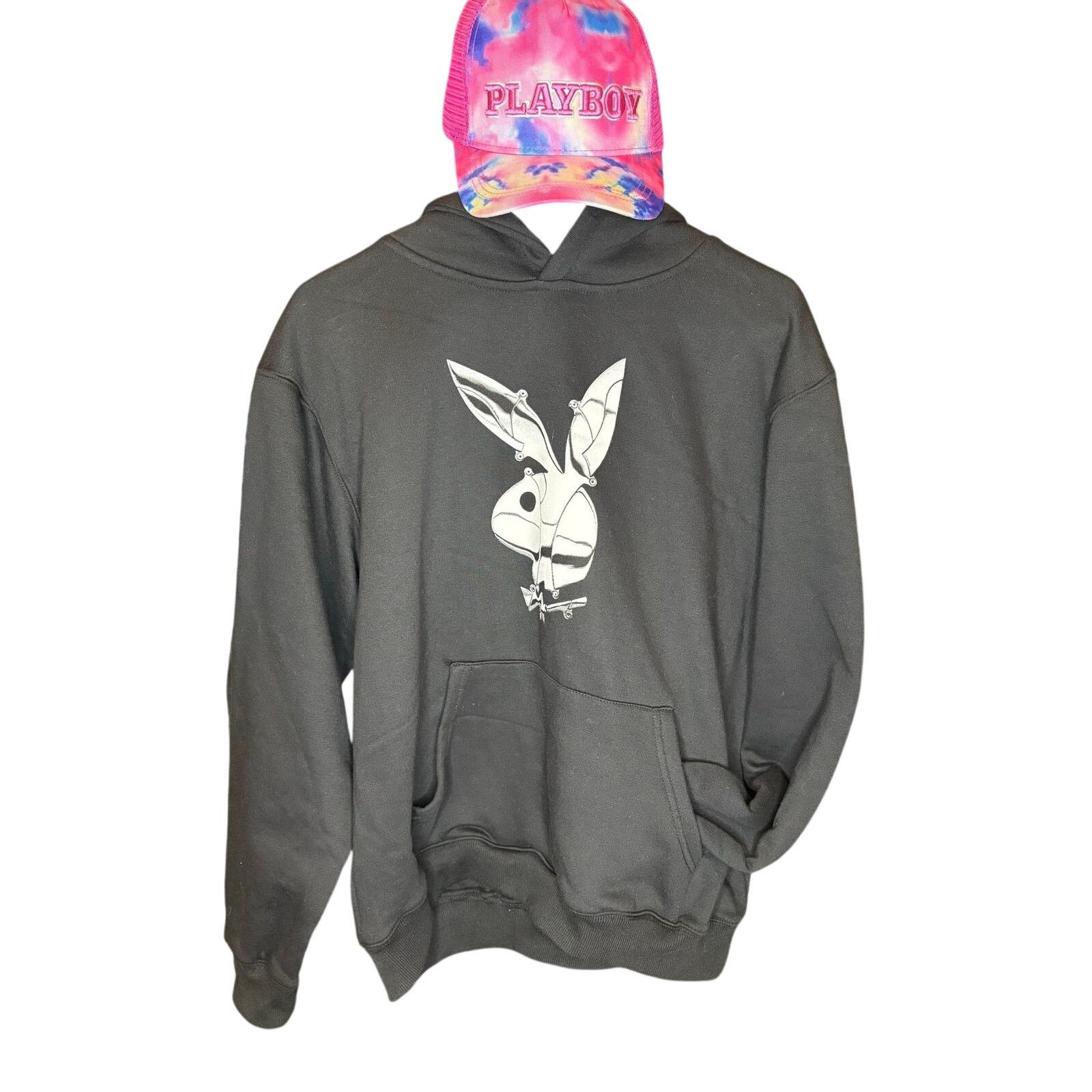 Other SZ S - Playboy Hoodie (Blk) & OS Trucker Hat (Pnk/Blue) Size US S / EU 44-46 / 1 - 1 Preview