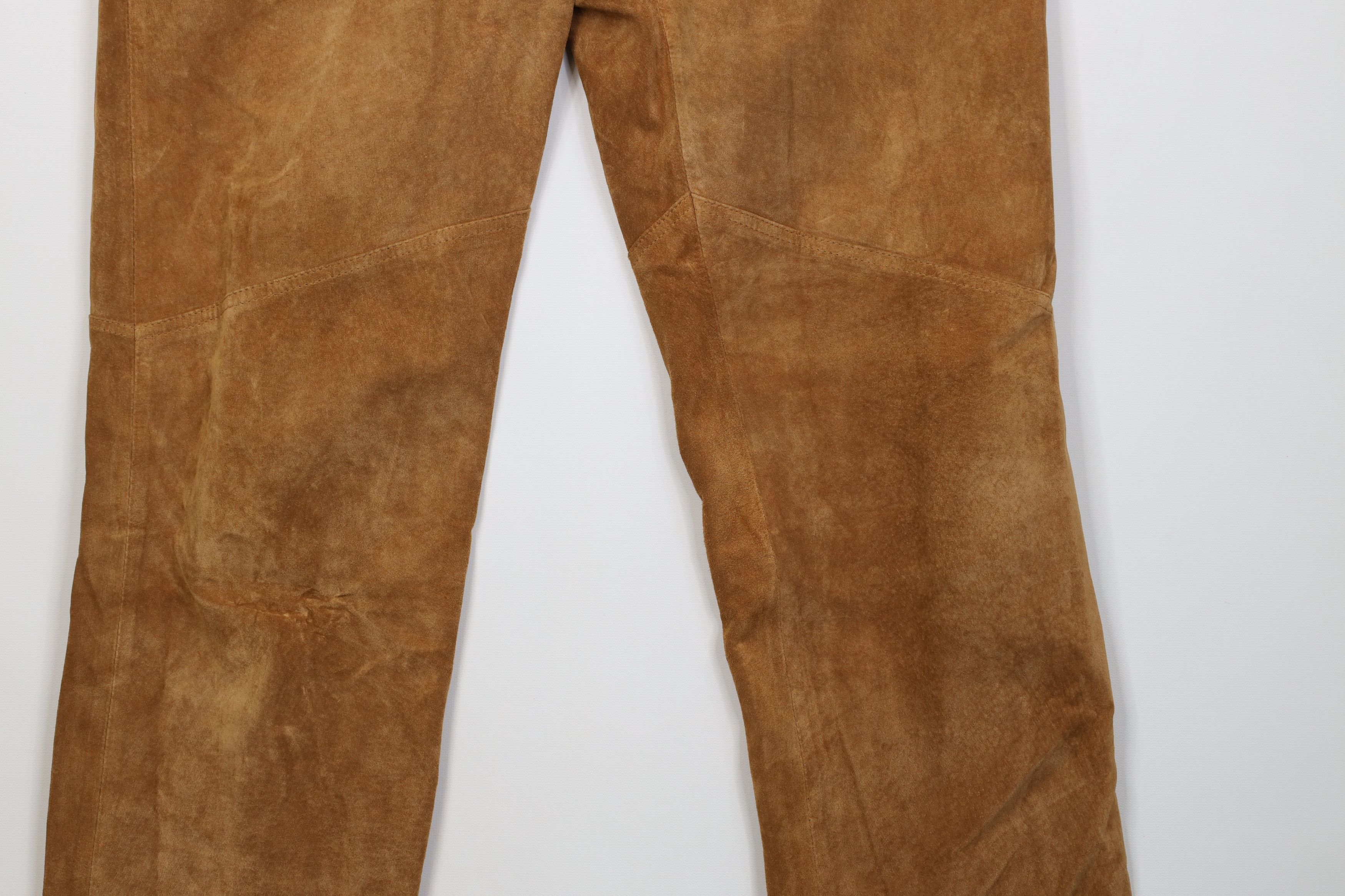 Vintage Vintage 90s Y2K Babydoll Streetwear Leather Pants Brown Size 34" / US 12 / IT 48 - 4 Thumbnail