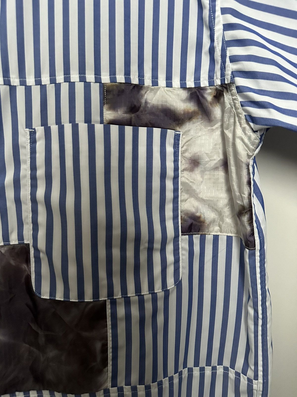 Comme des Garcons Nanamica Patchwork Open Collar Stripe Shirt Size US S / EU 44-46 / 1 - 4 Thumbnail