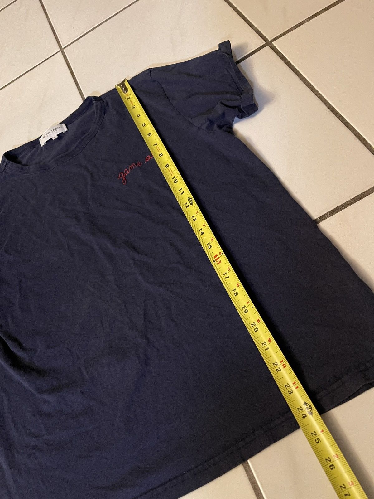 Maison Labiche Maison Labiche T Shirt Tee Short Sleeve Blue Game Over Large Size L / US 10 / IT 46 - 5 Thumbnail