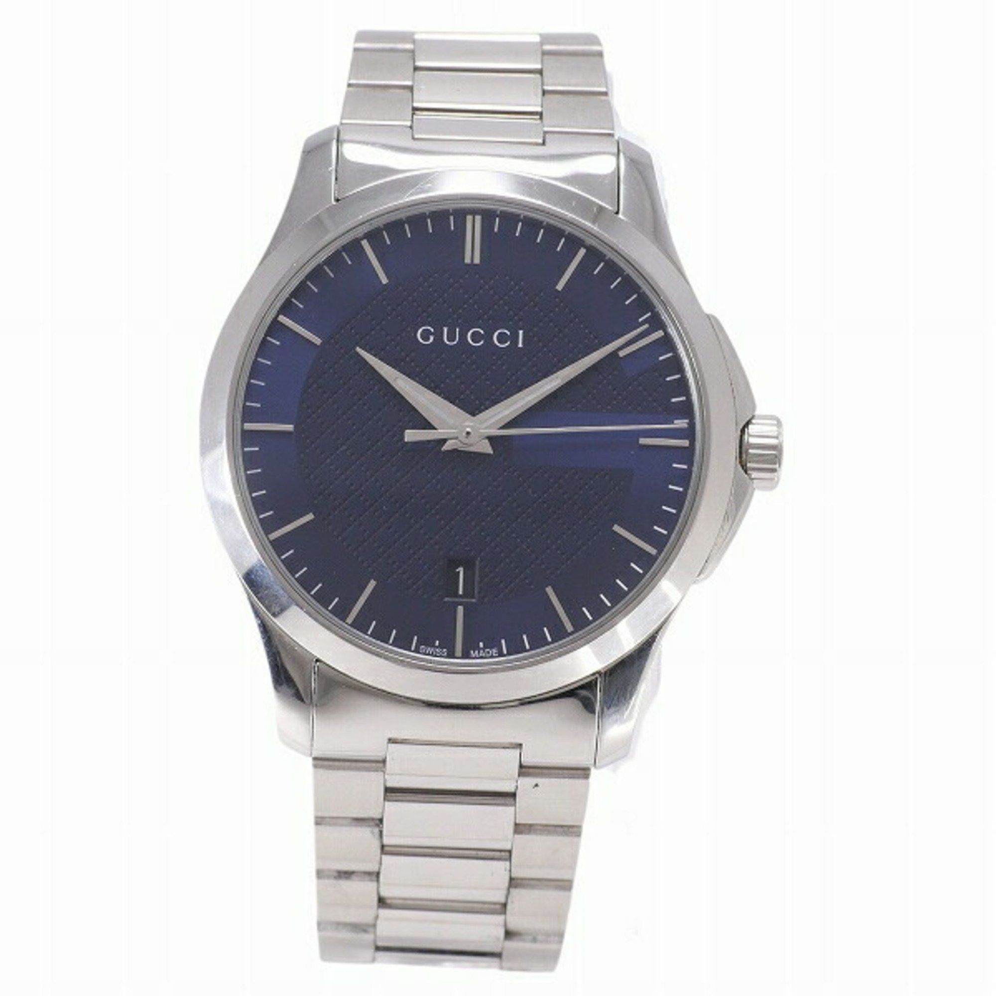 Gucci Gucci G Timeless 126.4 Quartz Navy Dial Watch Men's Size ONE SIZE - 1 Thumbnail