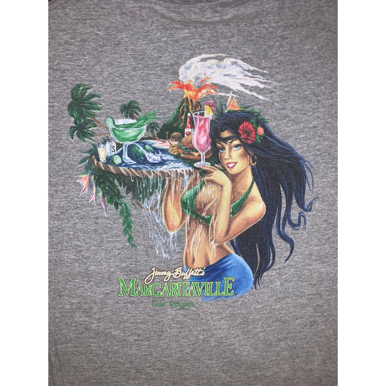 Other × Vintage Jimmy Buffett Margaritaville Las Vegas T Shirt Grey Small Size US L / EU 52-54 / 3 - 1 Thumbnail