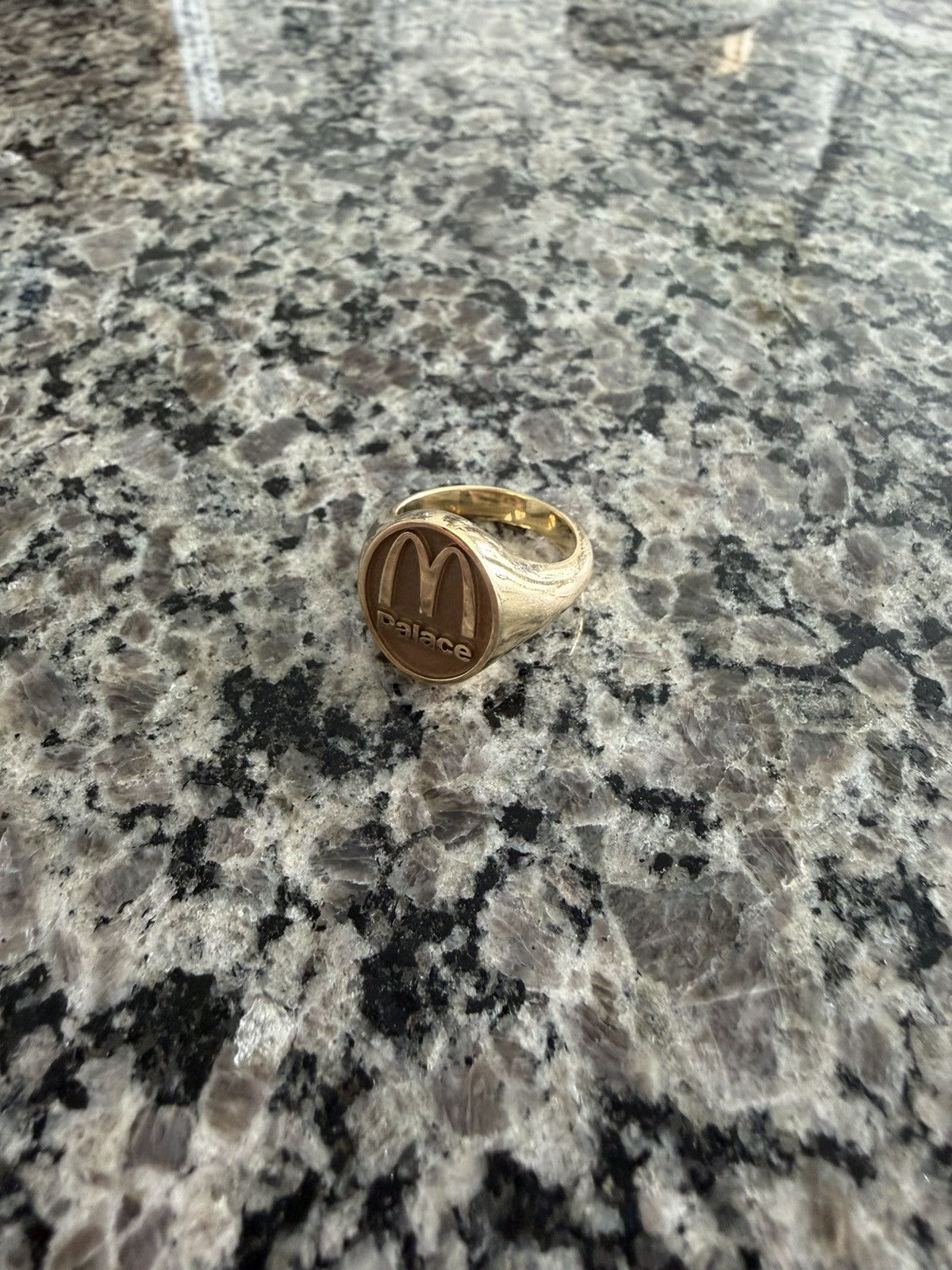 Palace Palace x Mcdonalds solid 9k Gold Signet Ring Size ONE SIZE - 1 Thumbnail