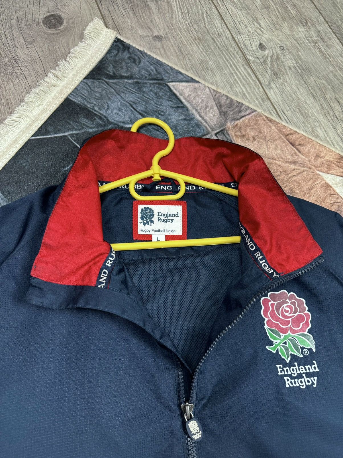 Vintage England Rugby 🏉 Football USA Jacket Y2K drill style size L Size US L / EU 52-54 / 3 - 3 Thumbnail