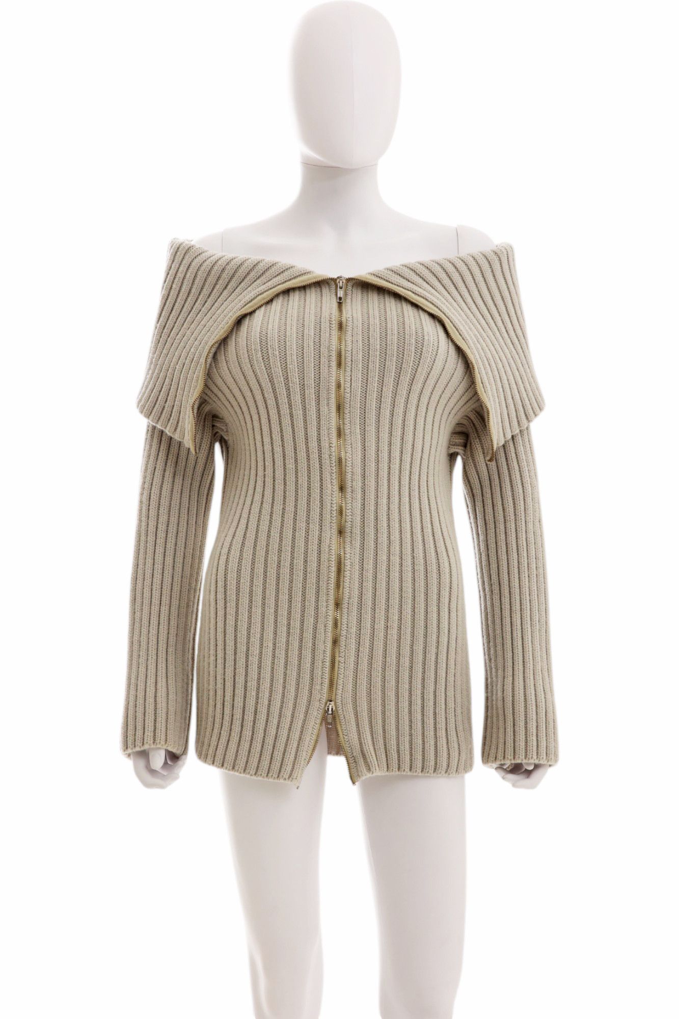 Maison Margiela F/W 1998 Grey Cotton Giant Turtleneck Size M / US 6-8 / IT 42-44 - 2 Thumbnail