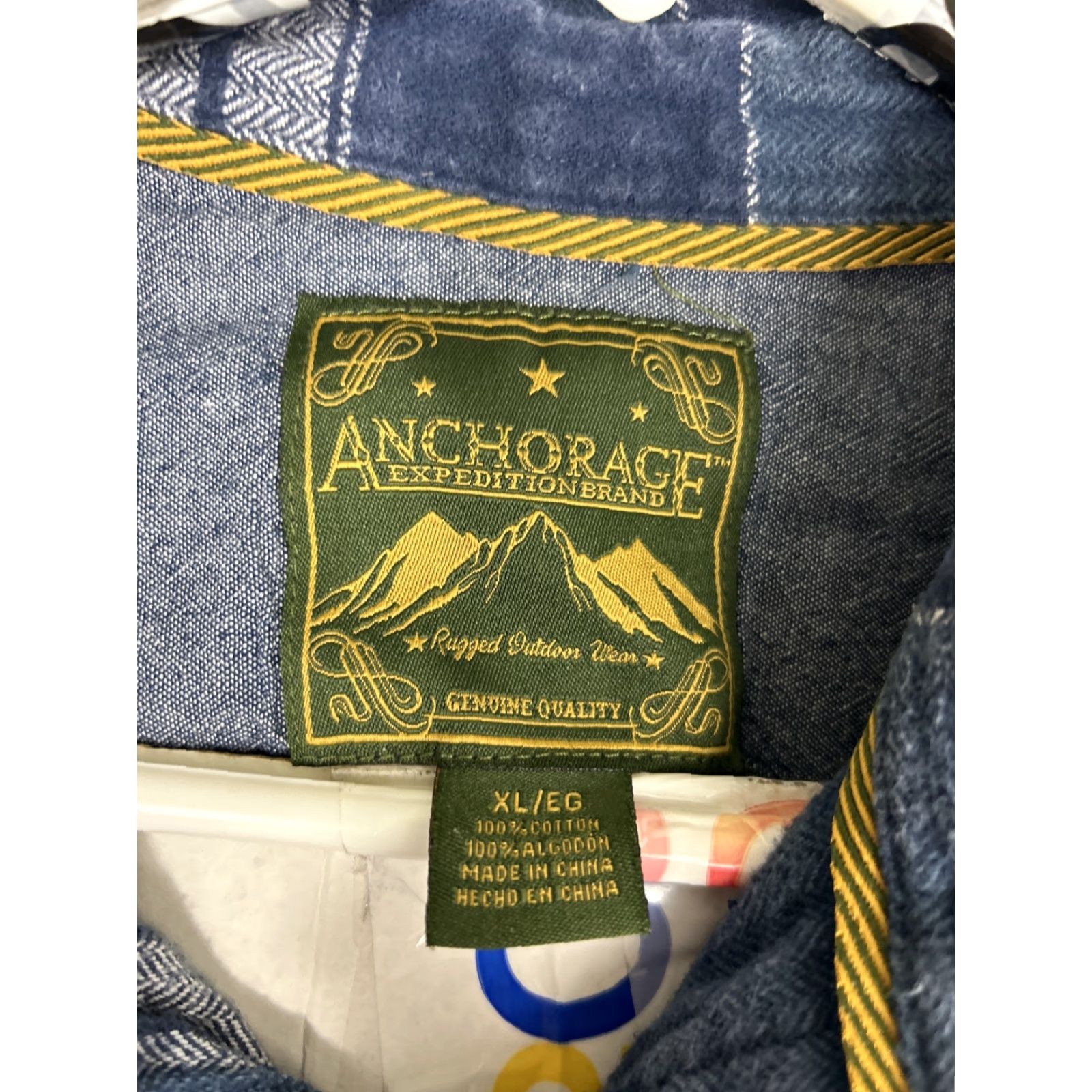 Vintage VINTAGE Anchorage Expedition Flannel Shirt Mens XL Blue White 100% Cotton Heavy Long Sleeve Button-Up Size US XL / EU 56 / 4 - 6 Thumbnail
